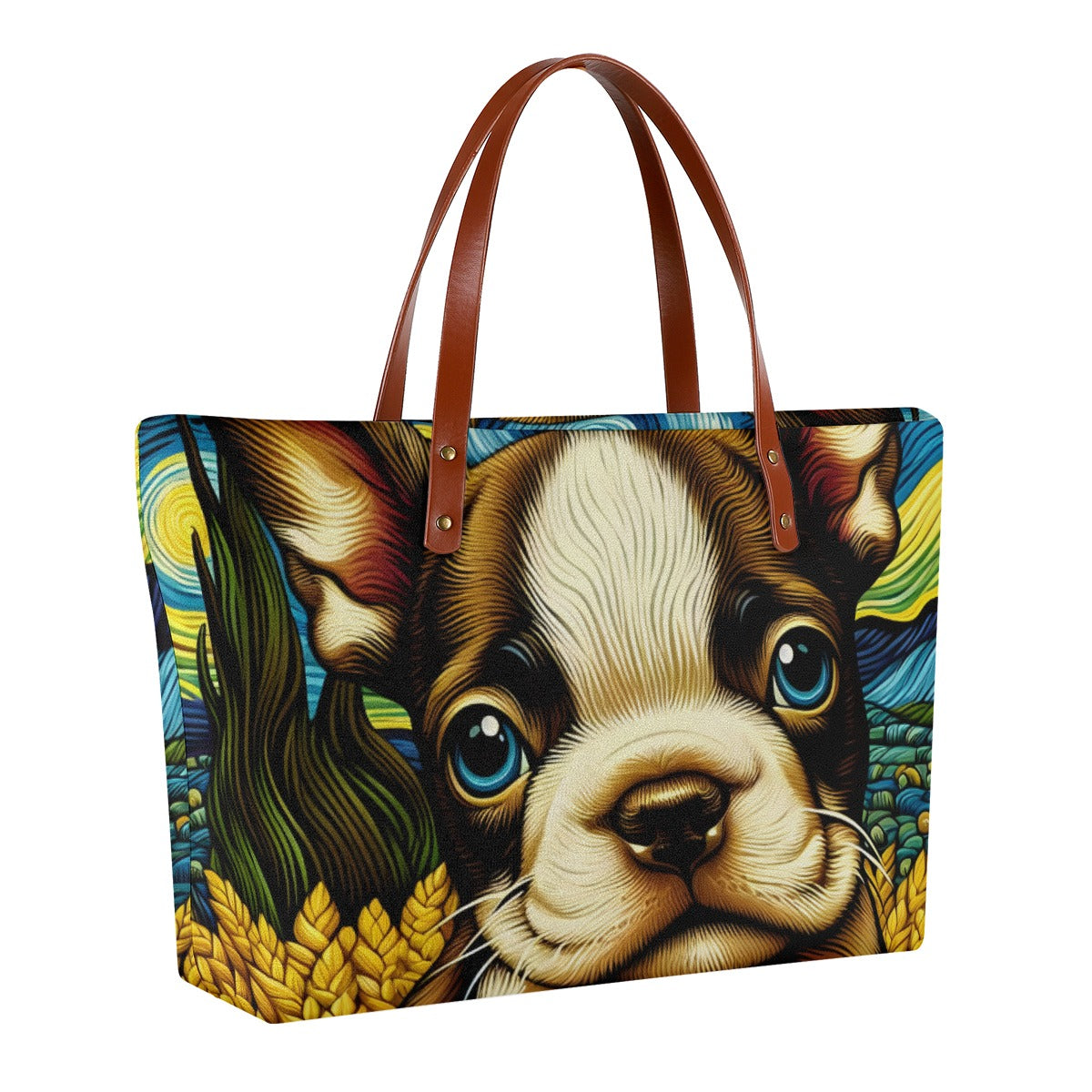 Rosie - Warm Women's Tote Bag For Boston Terrier Lovers Outdoor Use