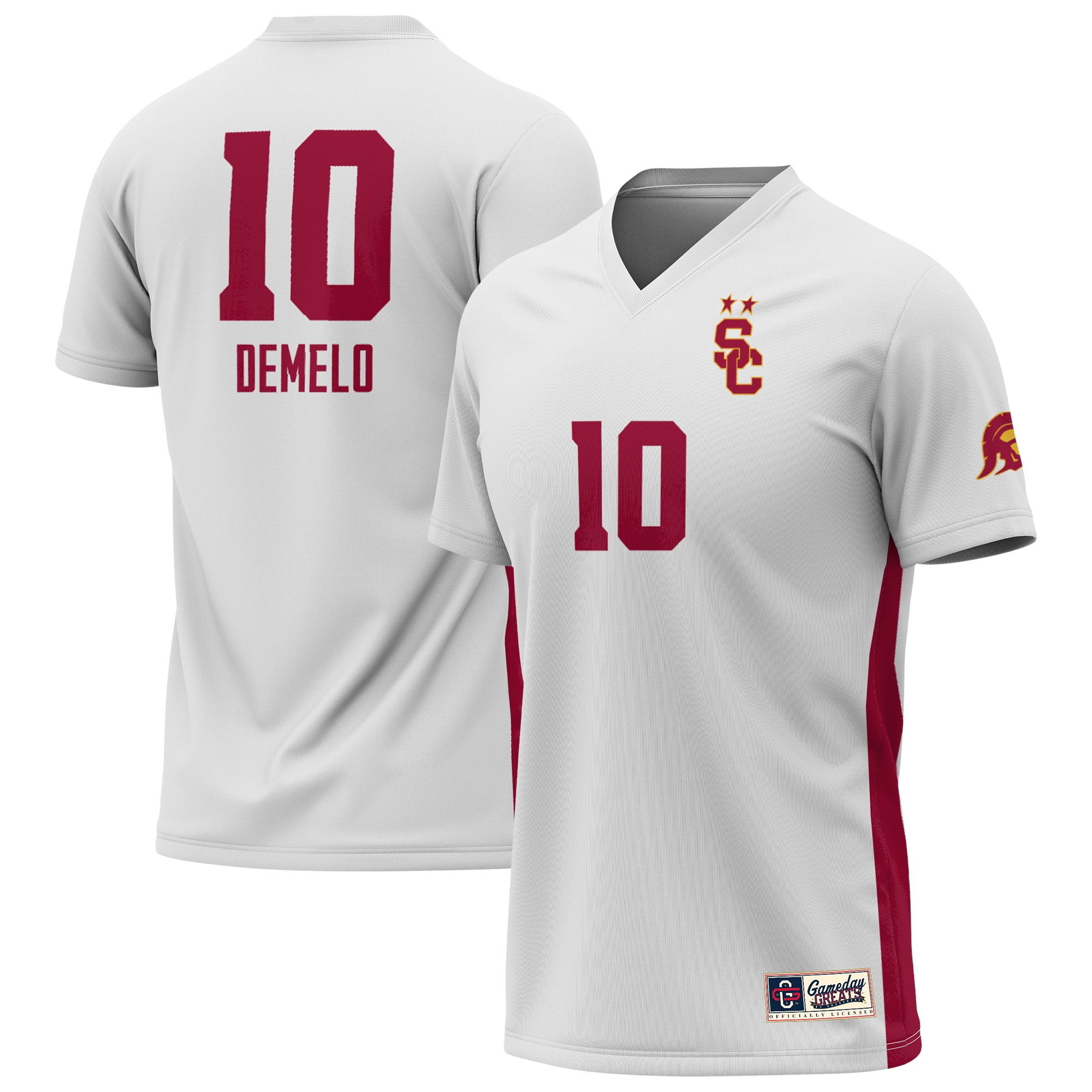 [NJP] Savannah DeMelo USC Trojans GameDay Greats Unisex Lightweight Women's Soccer Jersey - White