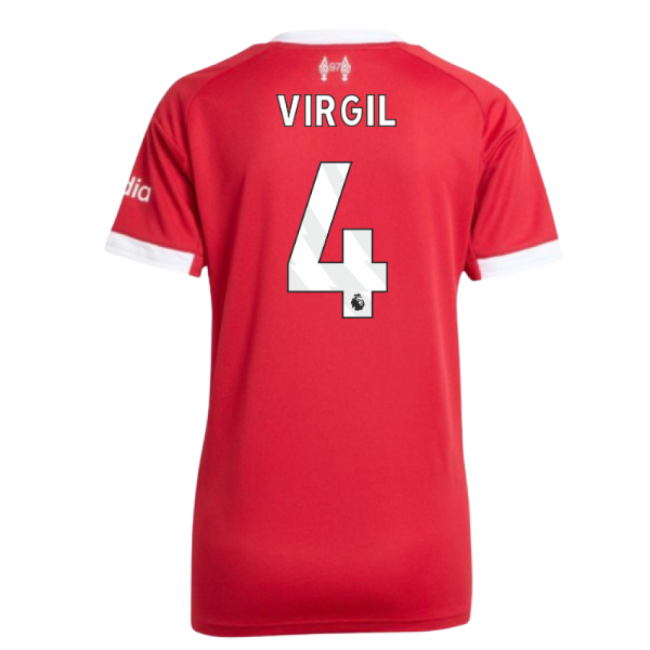 Liverpool Liverpool Home Shirt Womens Virgil #4 Match Quality Matc...