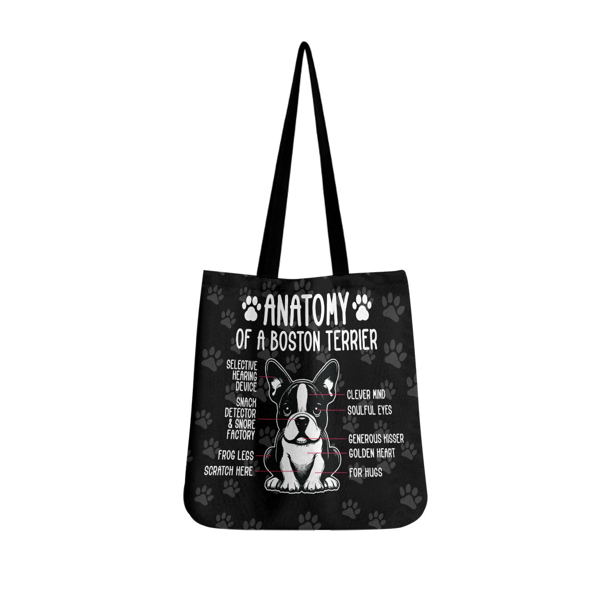 French Bulldog Bean Cloth Tote Bags For Boston Terrier Lovers Durable Dog Item