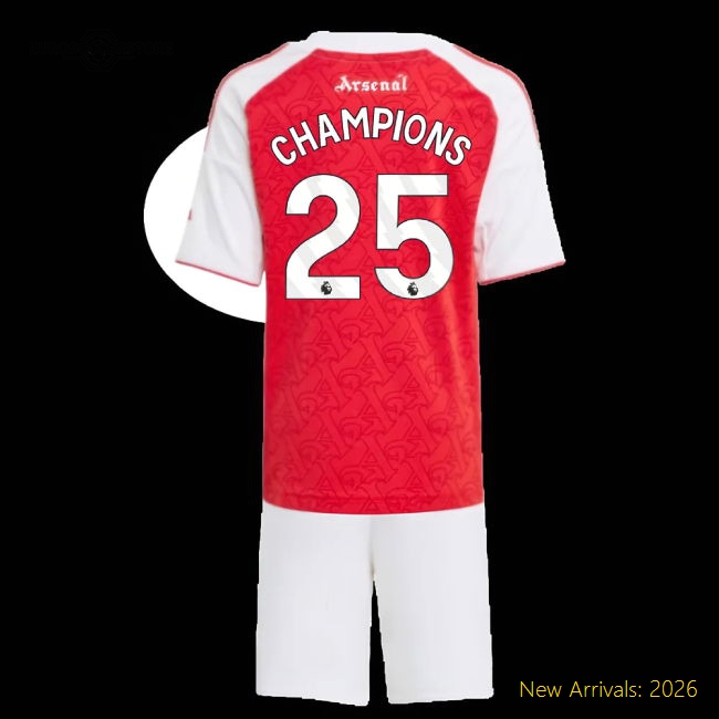 Gentle Arsenal Mini Champions Jersey 2025-2026 Quick-dry