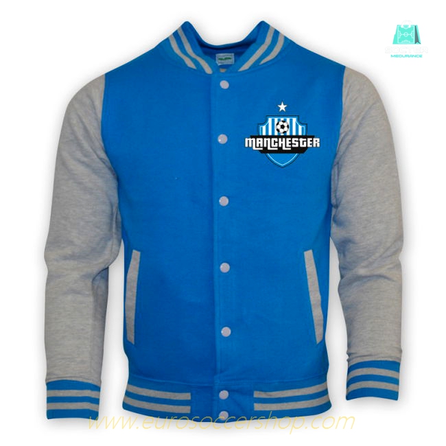 Man City College Baseball Jacket (sky Blue)