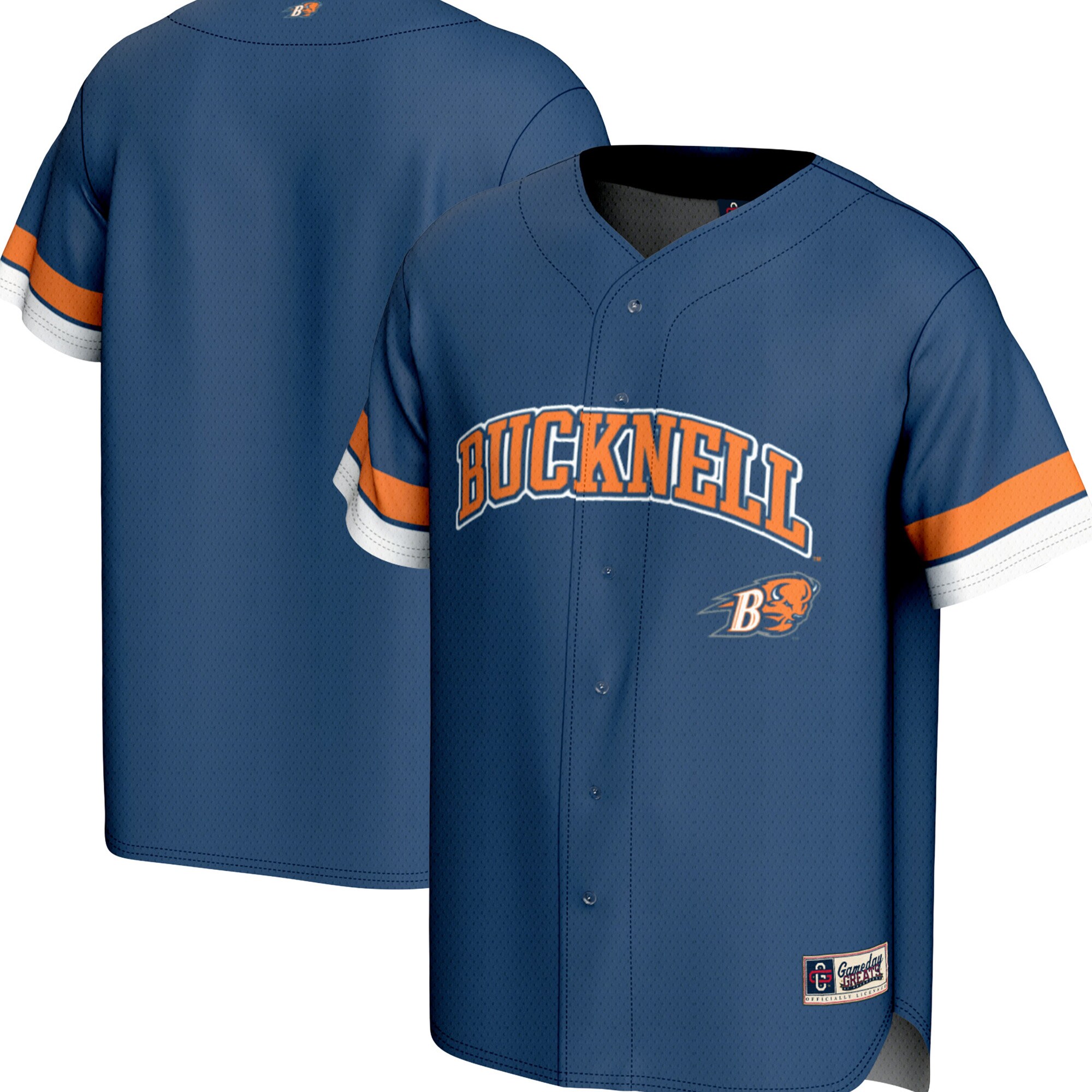 [DDG] Bucknell Bison GameDay Greats Spirit Baseball Jersey - Blue