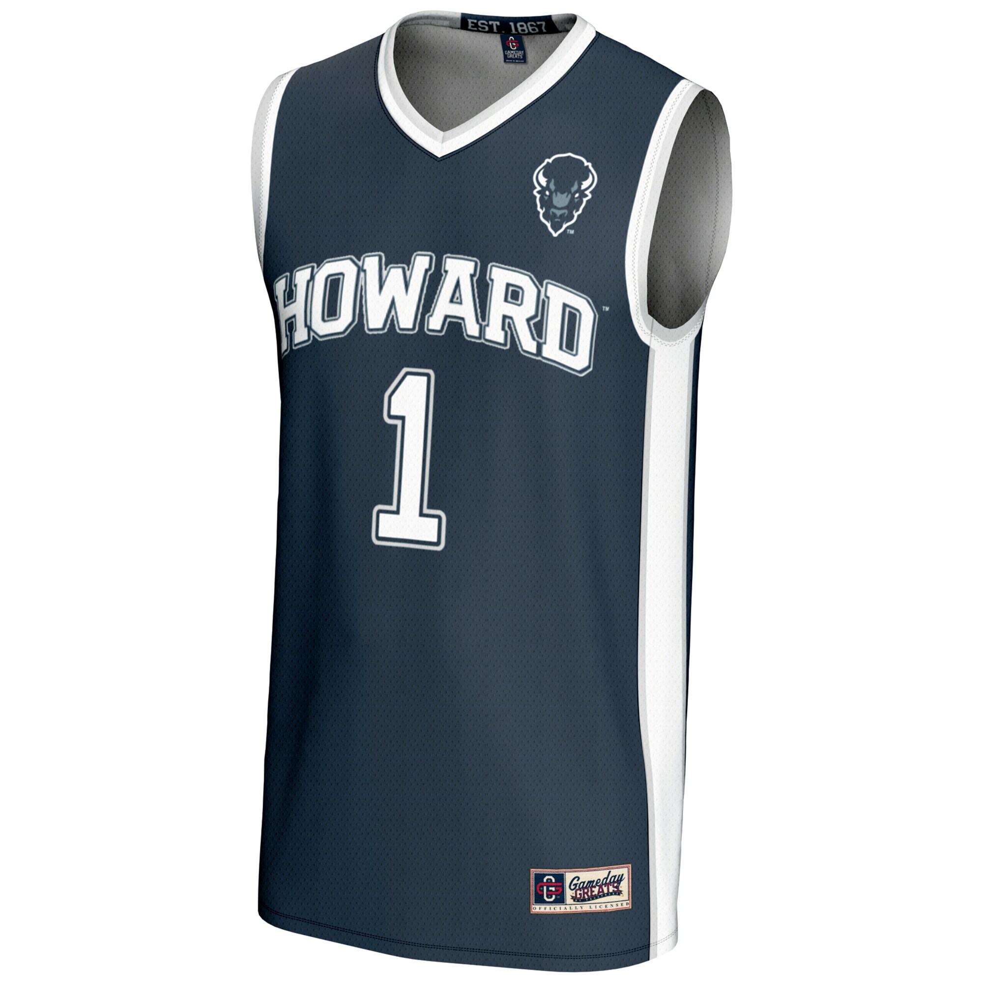 [NJP] Howard Bison GameDay Greats Lightweight Basketball Jersey - Navy