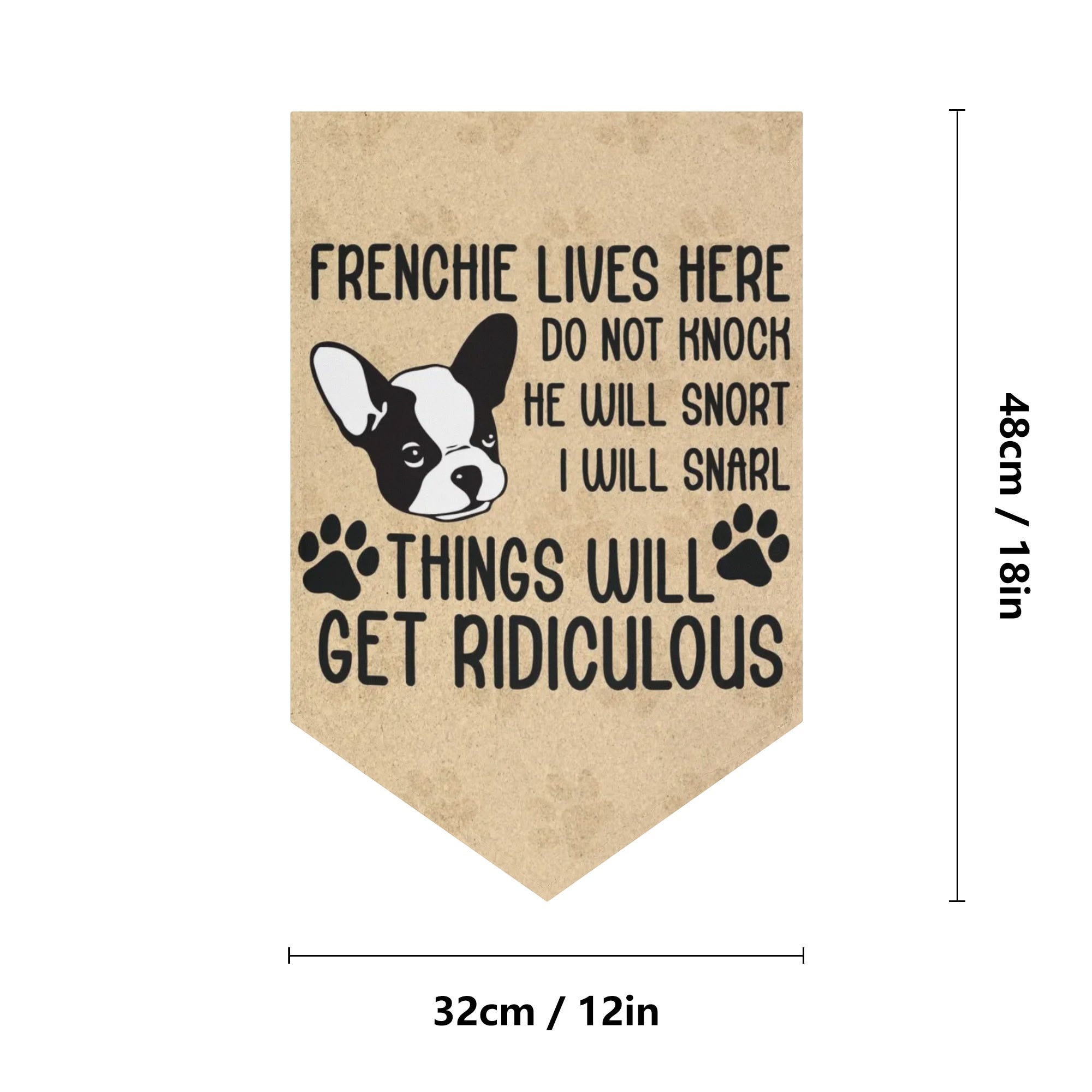 French Bulldog Stitch Garden Flag Banner Cute Frenchie Essential