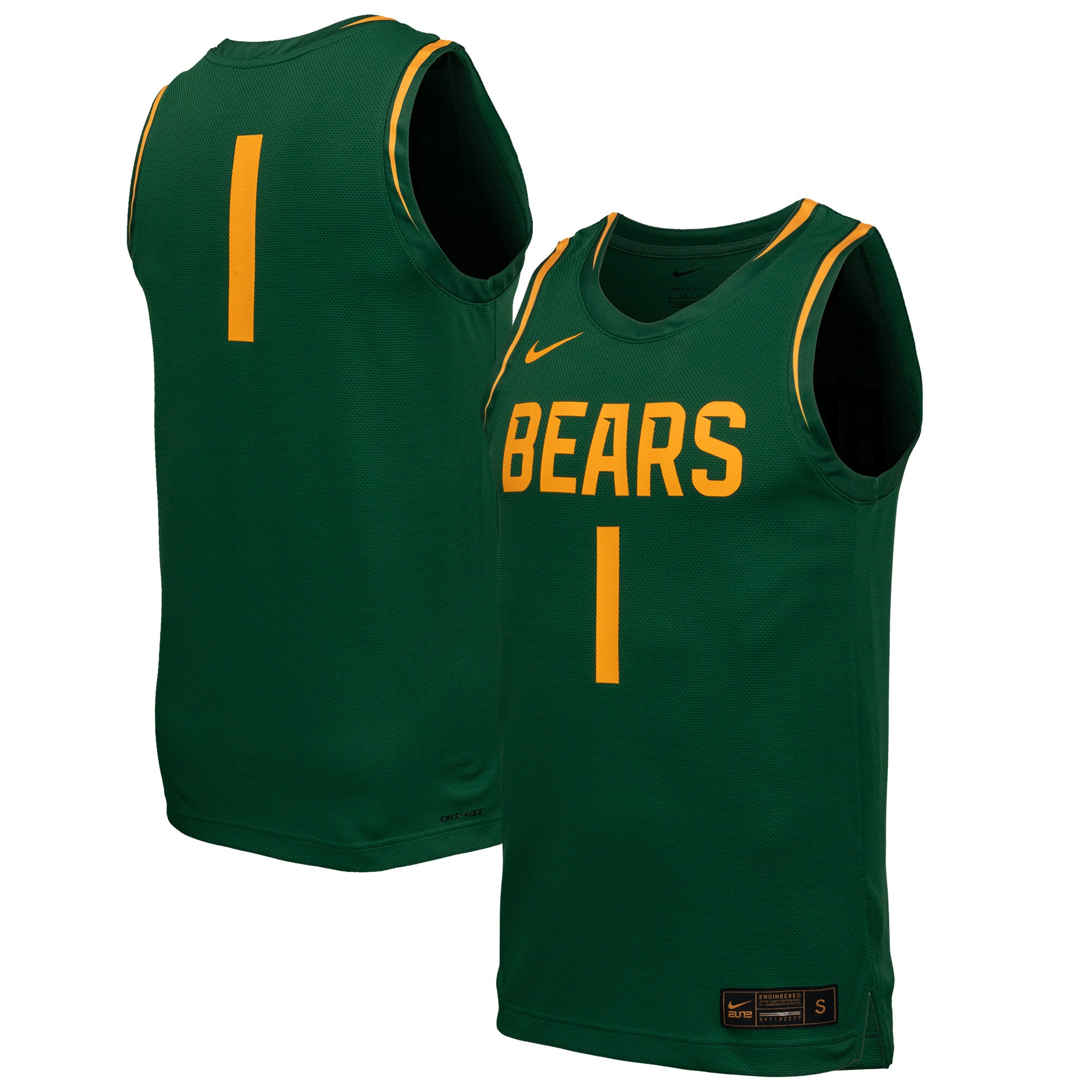[DDG] Baylor Bears Replica Basketball Jersey - Green