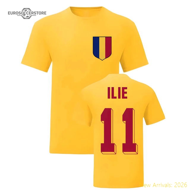 Adrian Ilie Romania National Hero Tee (Yellow)