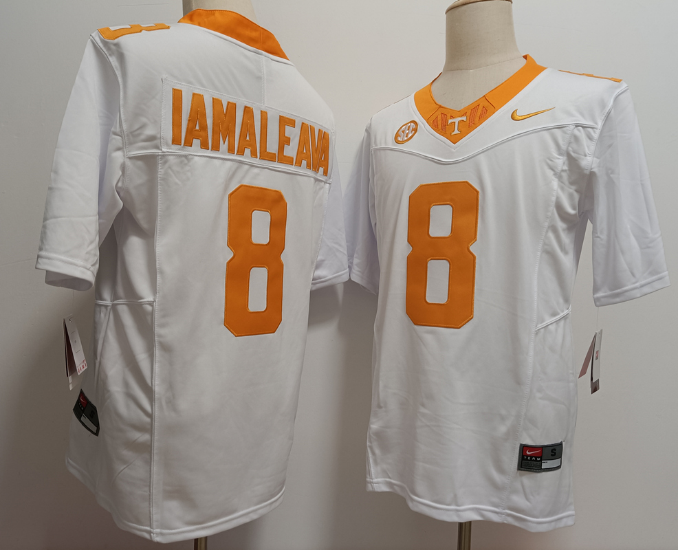 Men's None White 2024 replica Nico Iamaleava #8 breathable Jersey