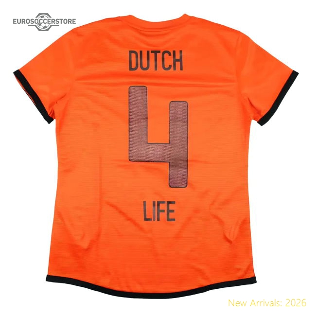 S Holland Female 2012 Home Jersey Shirt #4 Football Fan Apparel