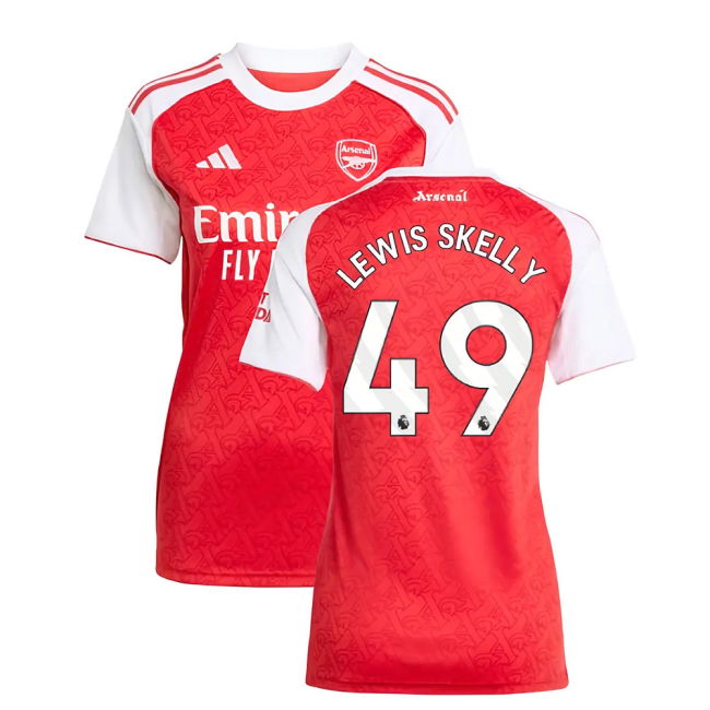 Arsenal 2025-20 Home Football Kit Lewis Skelly 49 L M Women S
