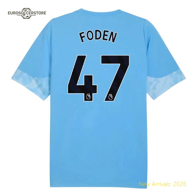 Child-friendly Kids Man City Foden Jersey 2025-2026 Breathable
