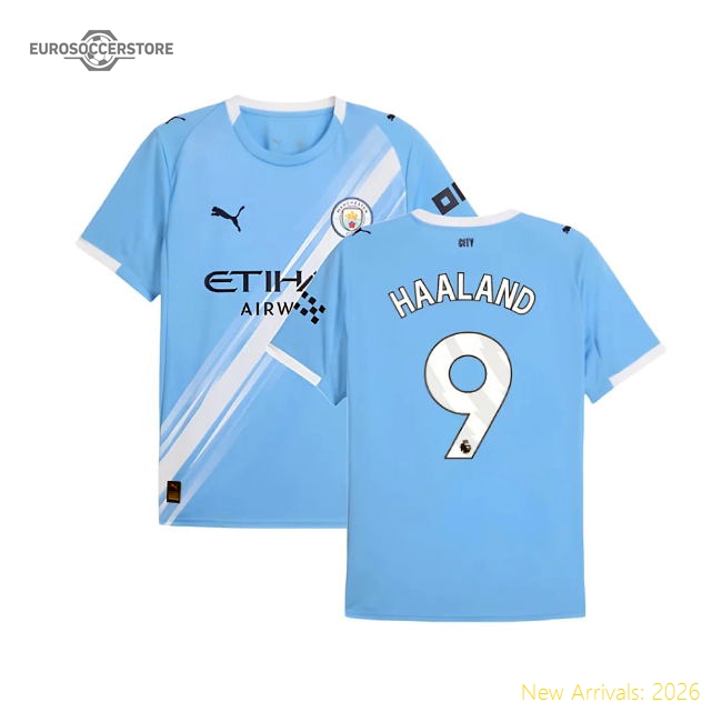 Elite 2025-2026 Man City First Performance Shirt Haaland 9