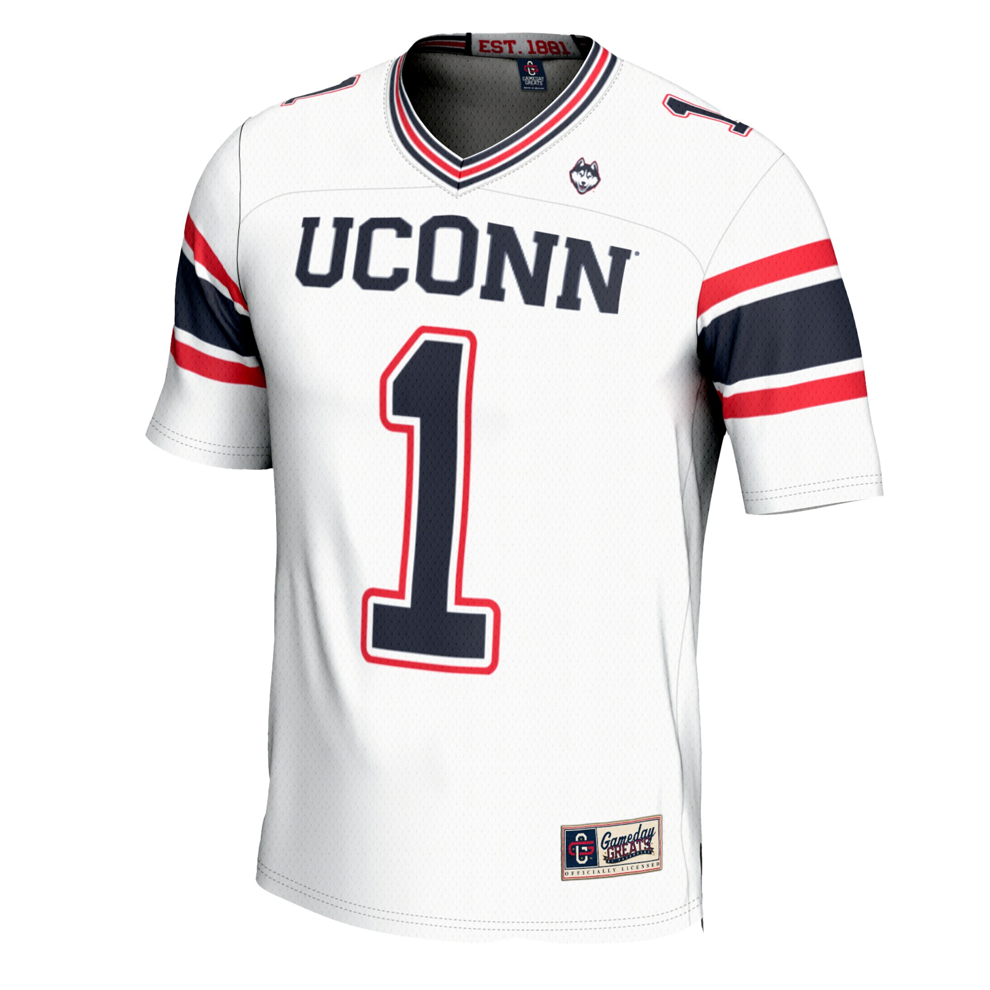[NJP] UConn Huskies GameDay Greats Football Jersey - Cardinal