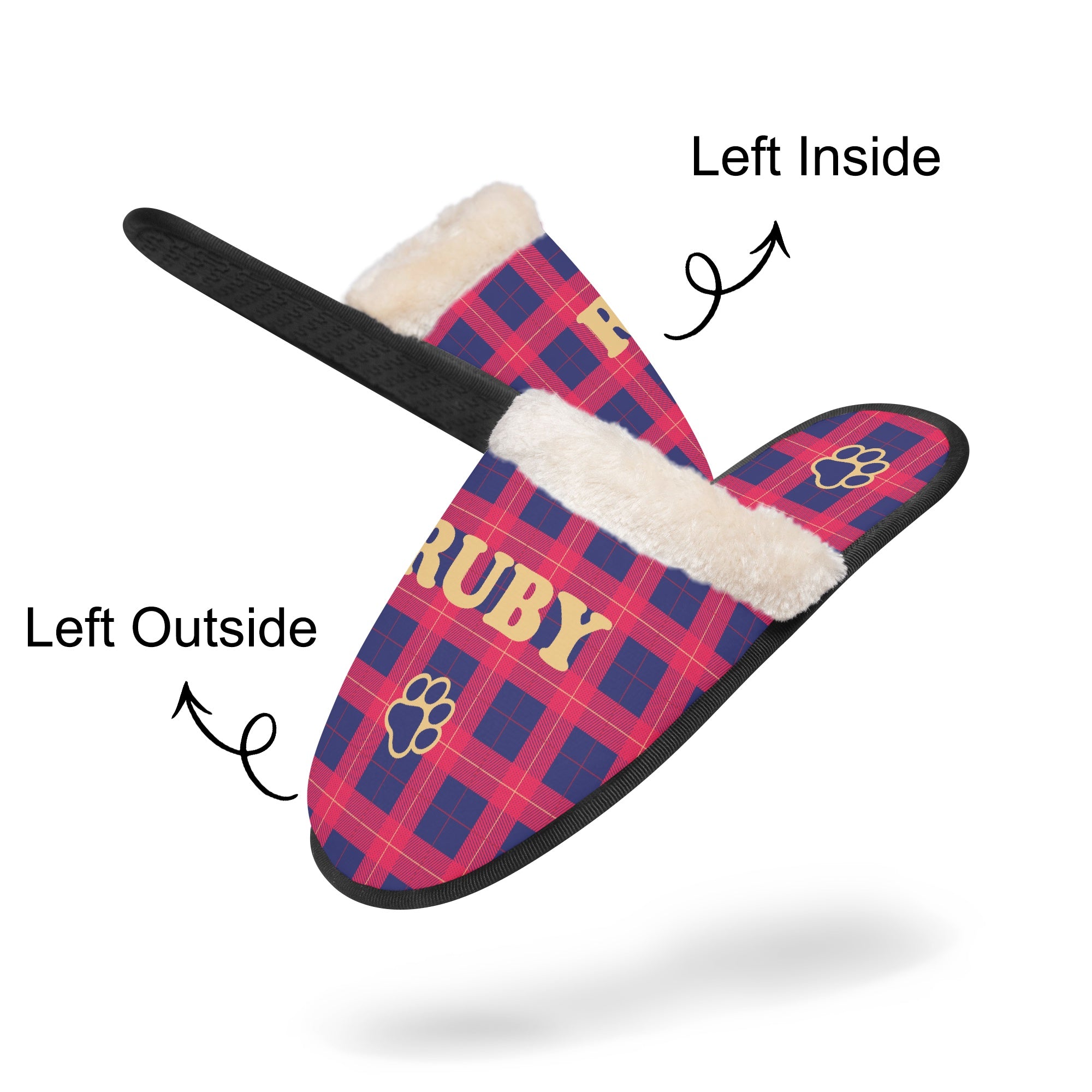 French Bulldog Ruby Personalized Cozy Winter Slippers Cozy Paw Wear