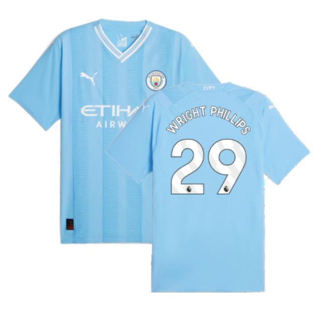 vintage 2023-2024 Man City Authentic Home Shirt (WRIGHT PHILLIPS 29)