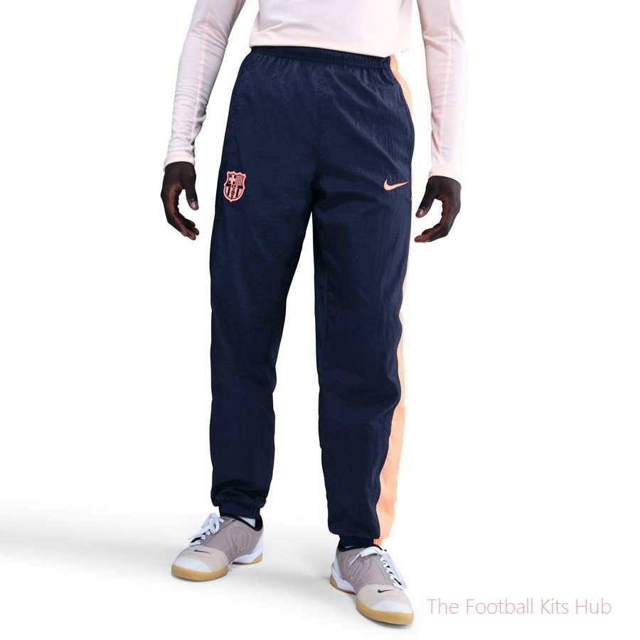 Barcelona Track Pants T90 Woven 3rd - Midnight Navy/Bright Mango