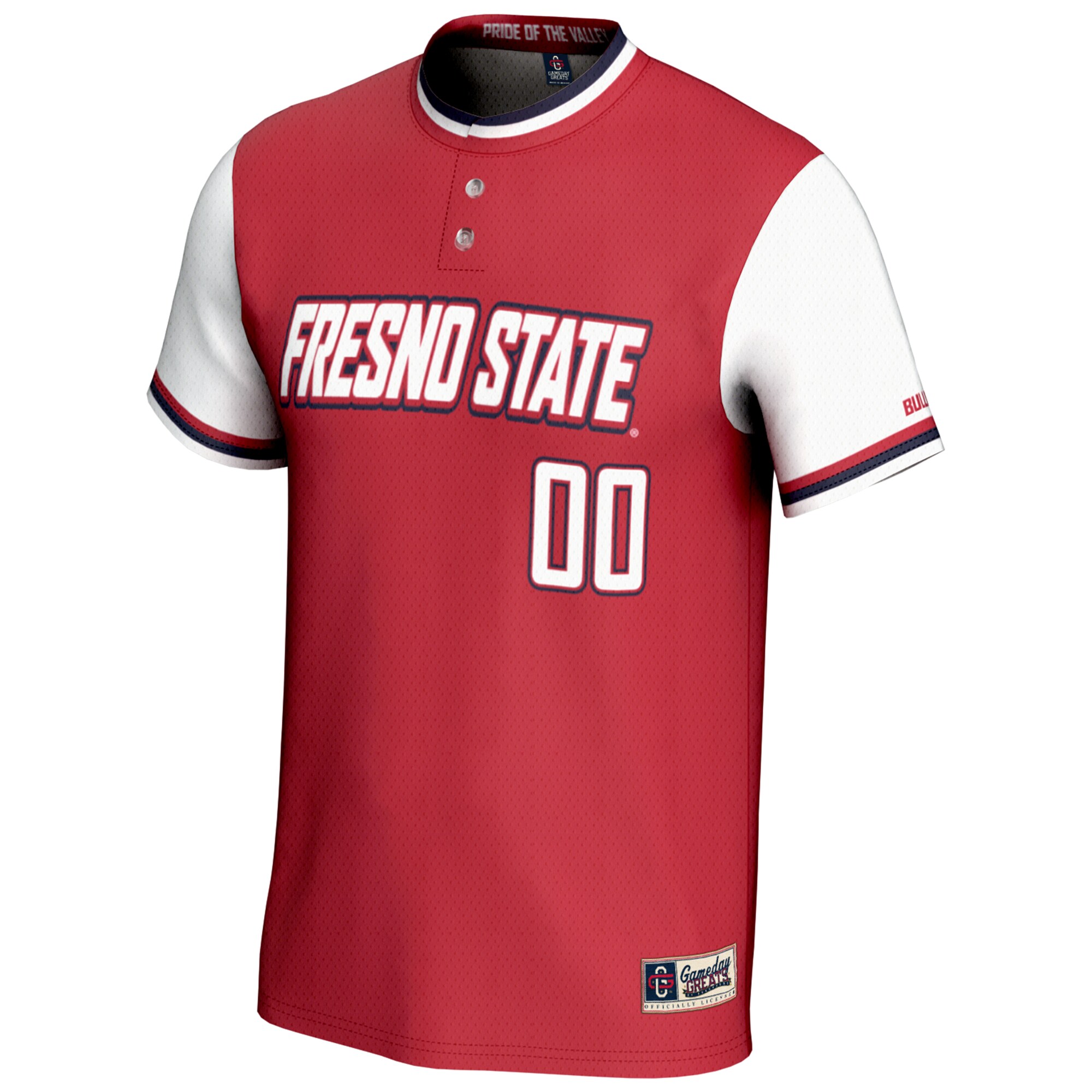 [DDG] Fresno State Bulldogs GameDay Greats Youth NIL Pick-A-Player Lightweight Softball Jersey - Red