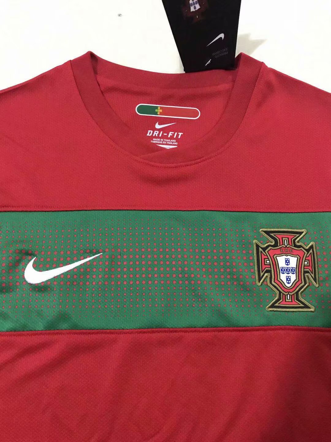 2010 SOUTH AFRICA WORLD CUP PORTUGAL HOME RED RETRO SOCCER SHIRT -