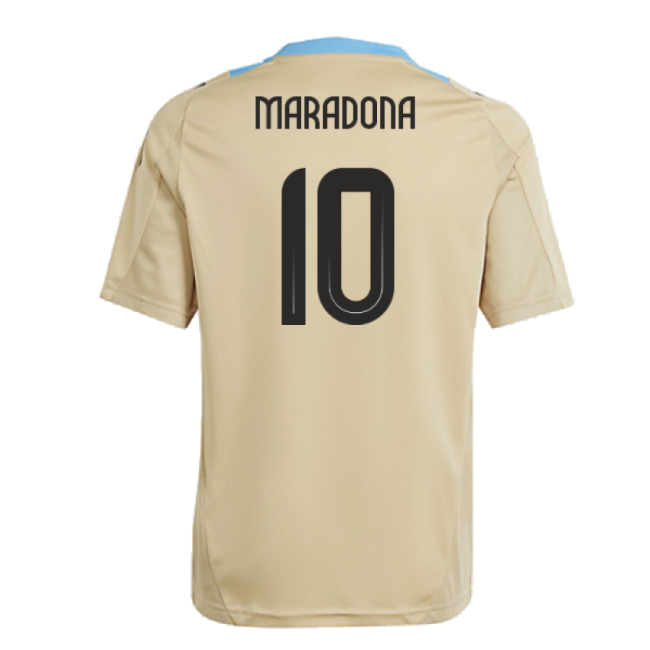 High 2024-2025 Argentina Training Jersey (Hazy Beige) - Kids (Maradona