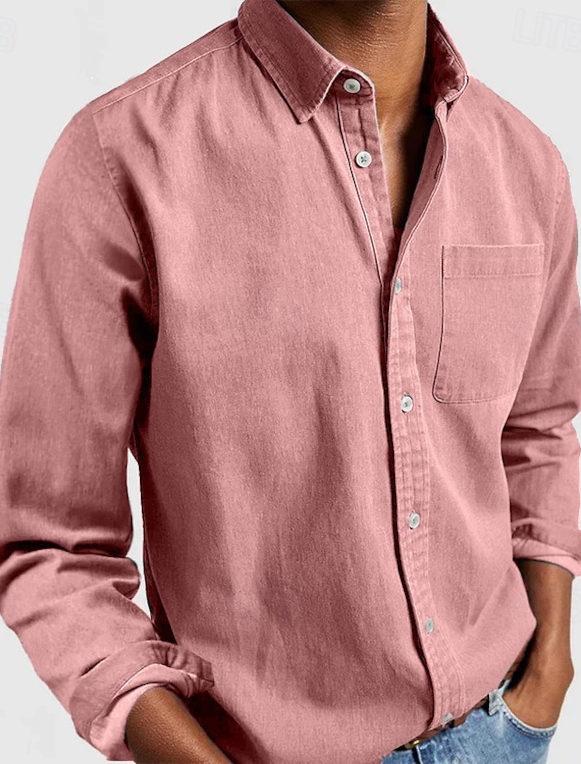 Men's Shirt Casual Shirt Button Up Shirt White Pink Red Sky Blue Green Short Sleeve Plain Lapel Casual Daily Front Pocket Clothing Apparel Elegant Fashion Casual