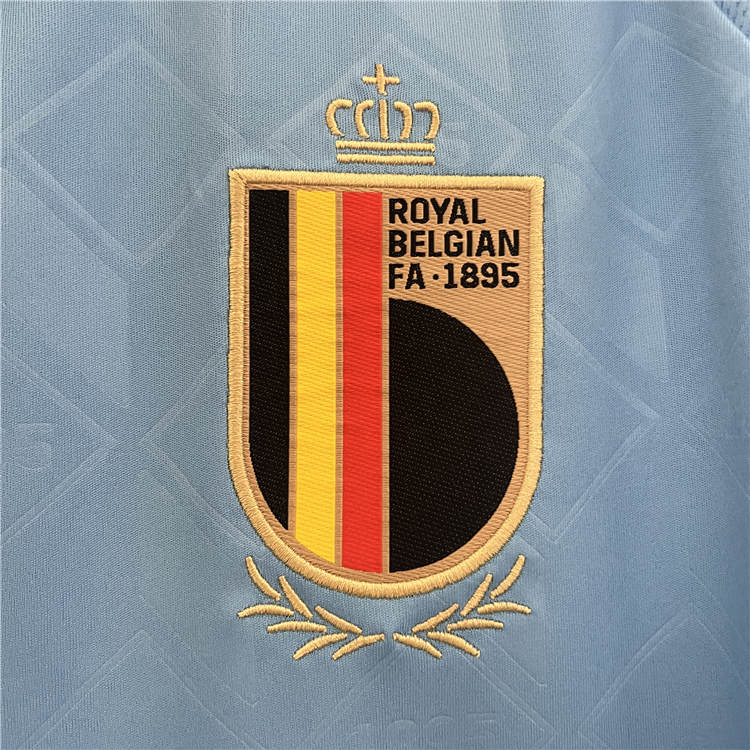 Durable UEFA Euro 2024 Belgium Away Blue Football Shirt Soccer Jersey