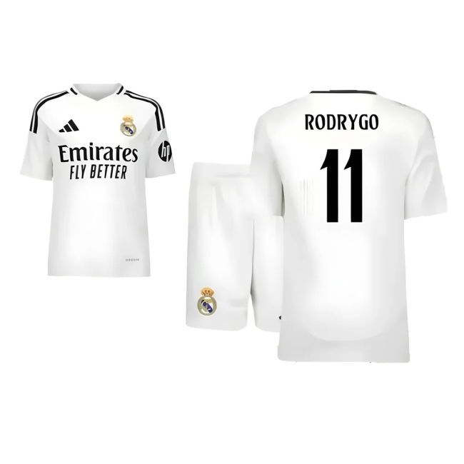 2024-2025 Real Madrid Home Contemporary Football Shirt (Rodrygo 11)