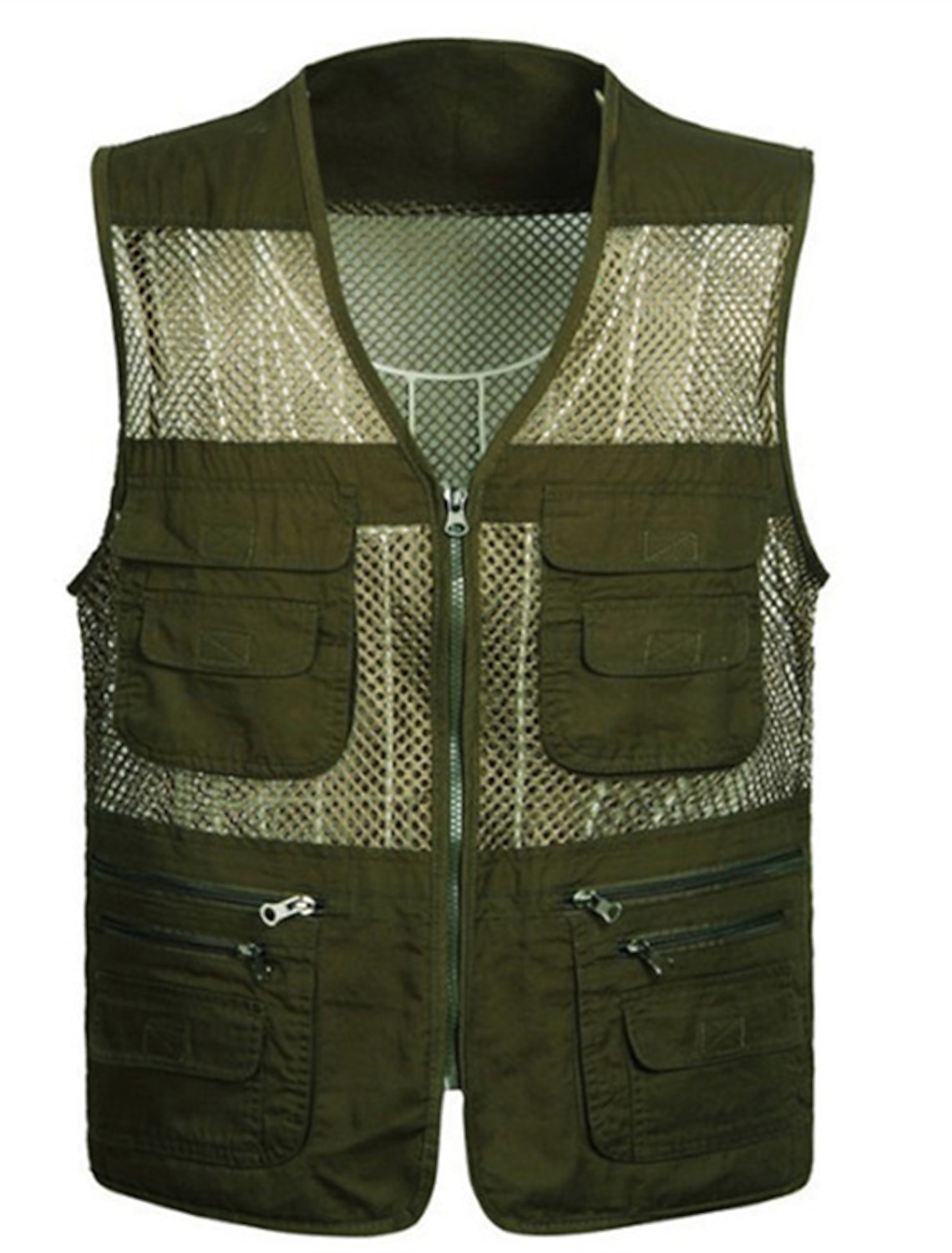 Men's Vest Gilet Fishing Vest Hiking Vest Sleeveless Vest Gilet Jacket Outdoor Holiday Streetwear Chic & Modern Summer Spring Pocket Quick Dry Polyester Breathable Color Block Zipper V Neck Regular