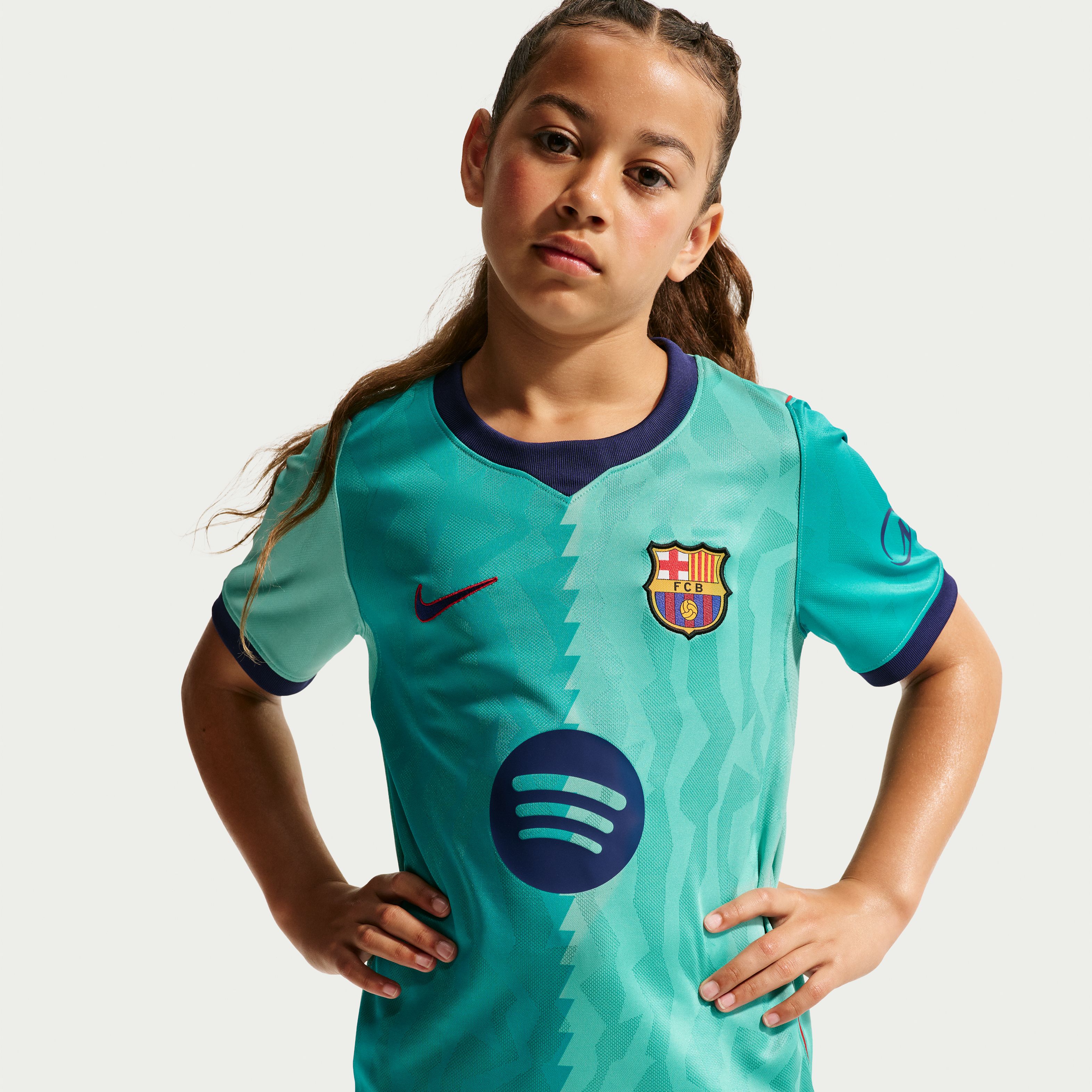 [SJH] Barcelona Youth 2026/27 Third Stadium Replica Jersey - Turquoise