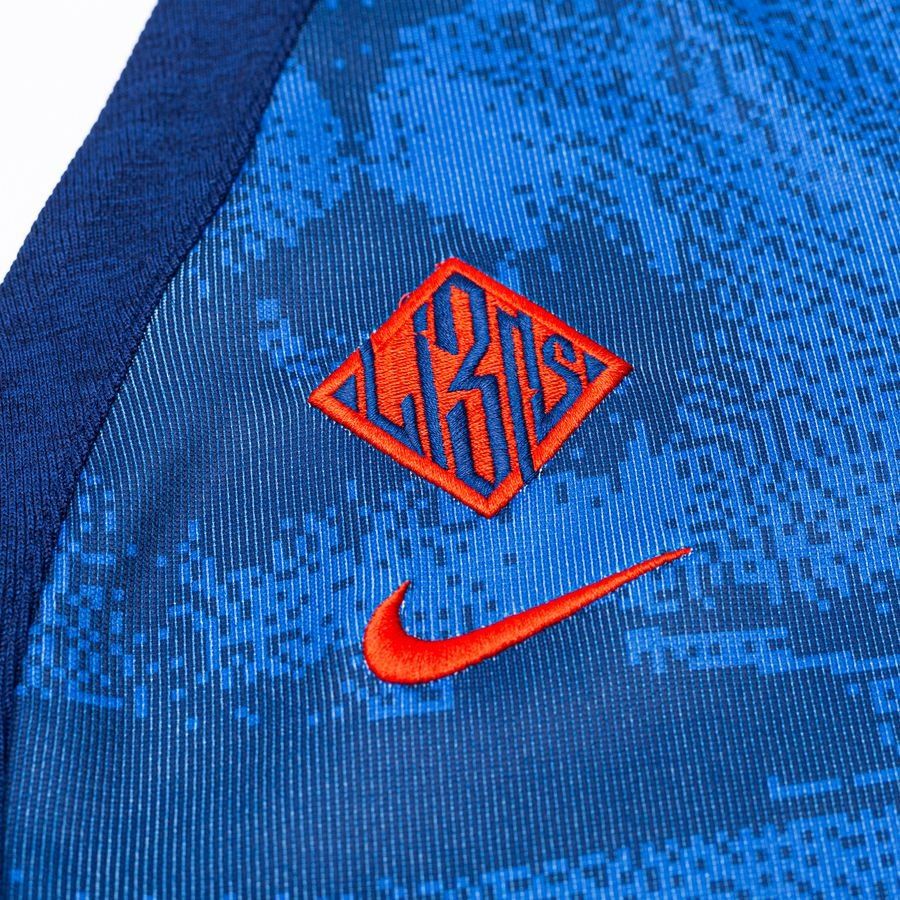 England Cardigan Shirt Dri Fit Player Blue Void/challenge Red