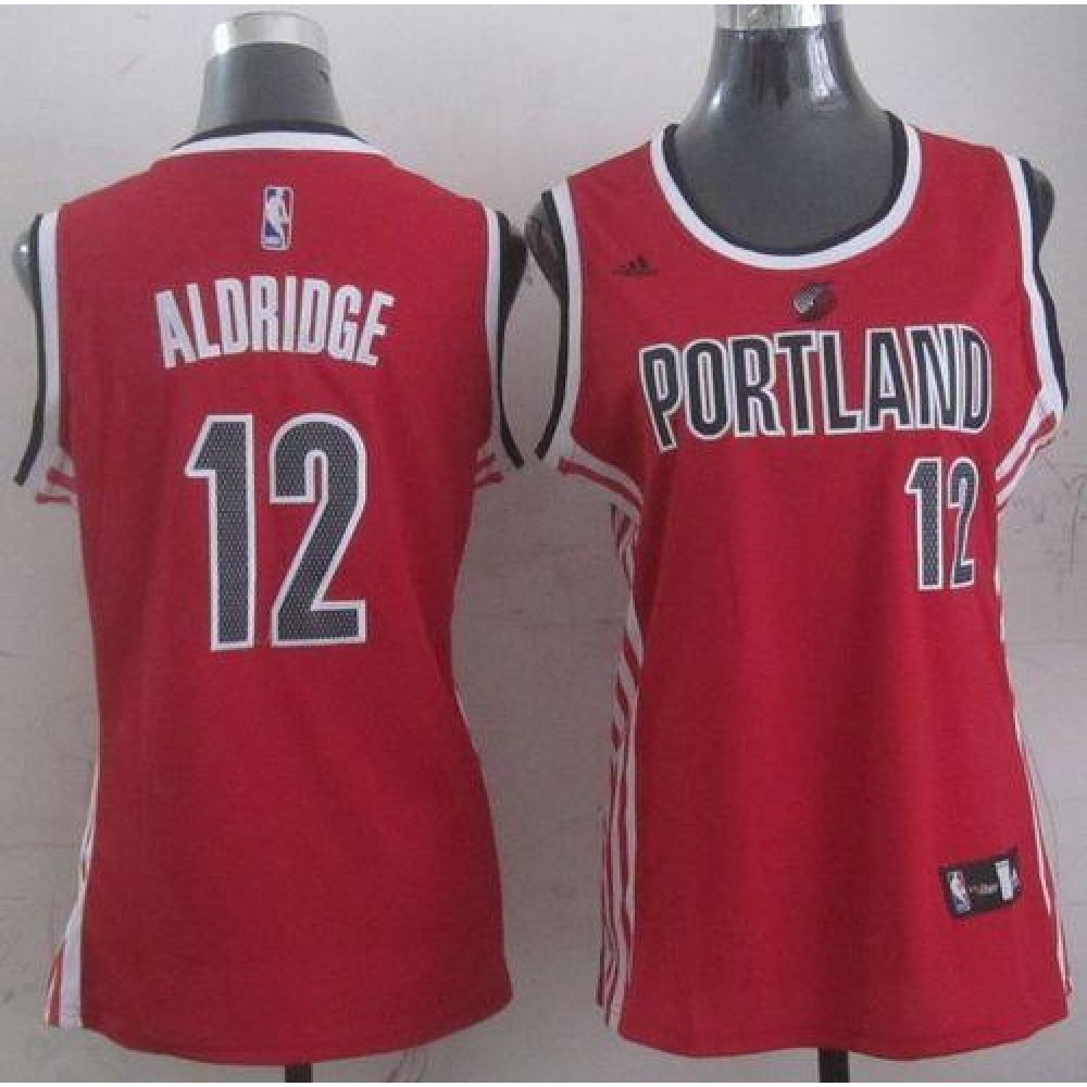 Blazers #12 Lamarcus Aldridge Red Women's Alternative Stitched NBA Jersey
