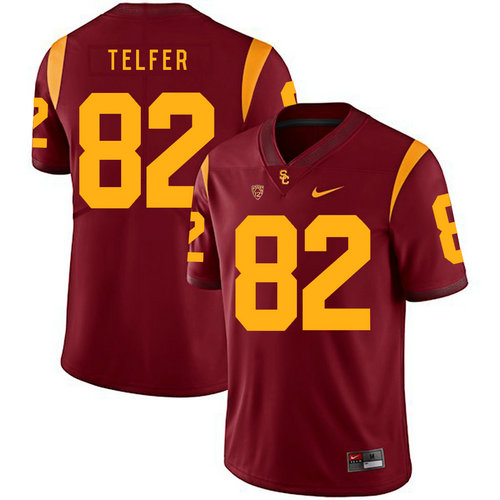 Men's None Red 2024 premium Randall Telfer #82 authentic Jersey