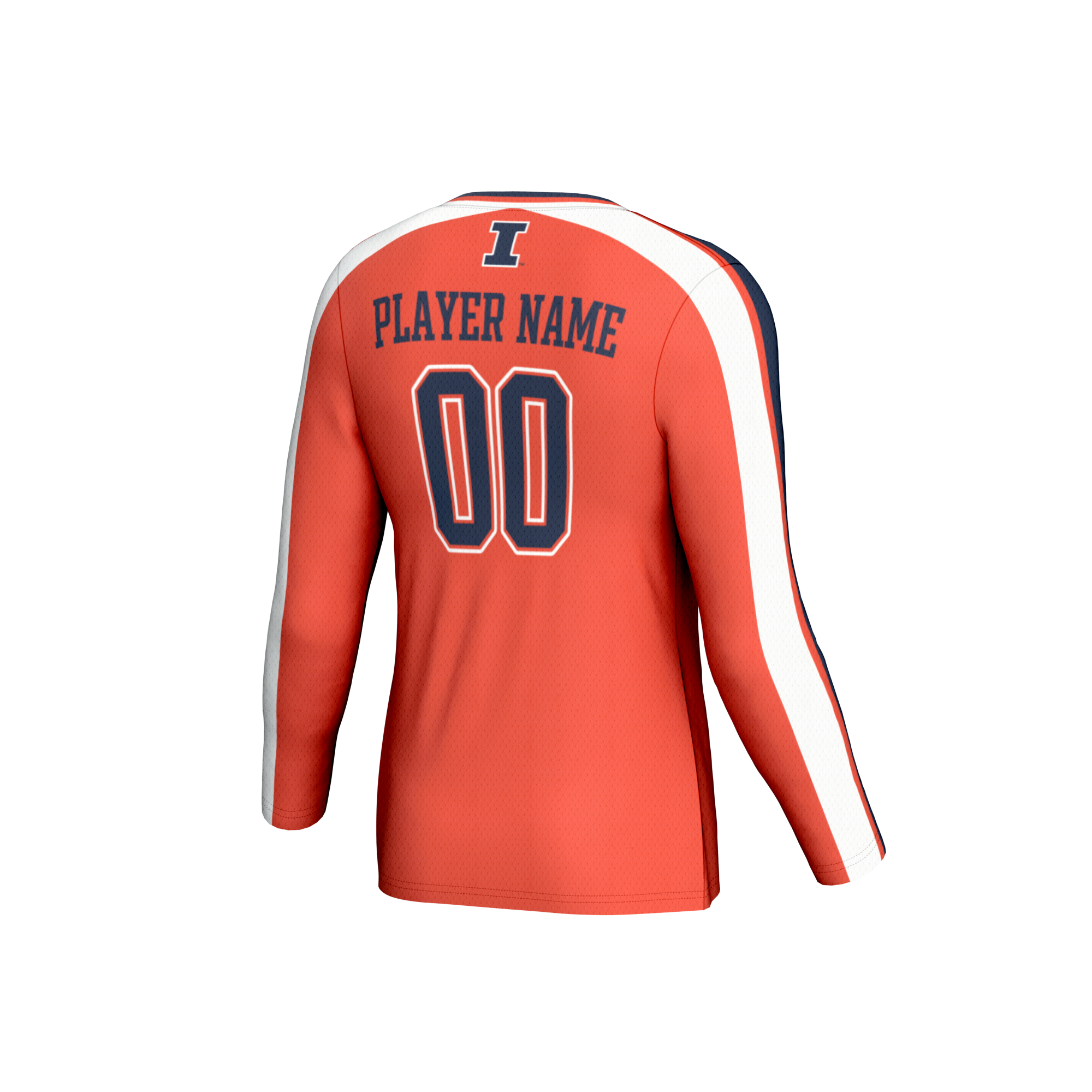 [NJP] Illinois Fighting Illini GameDay Greats Unisex NIL Pick-A-Player Lightweight Collegiate Volleyball Fashion Jersey - Orange