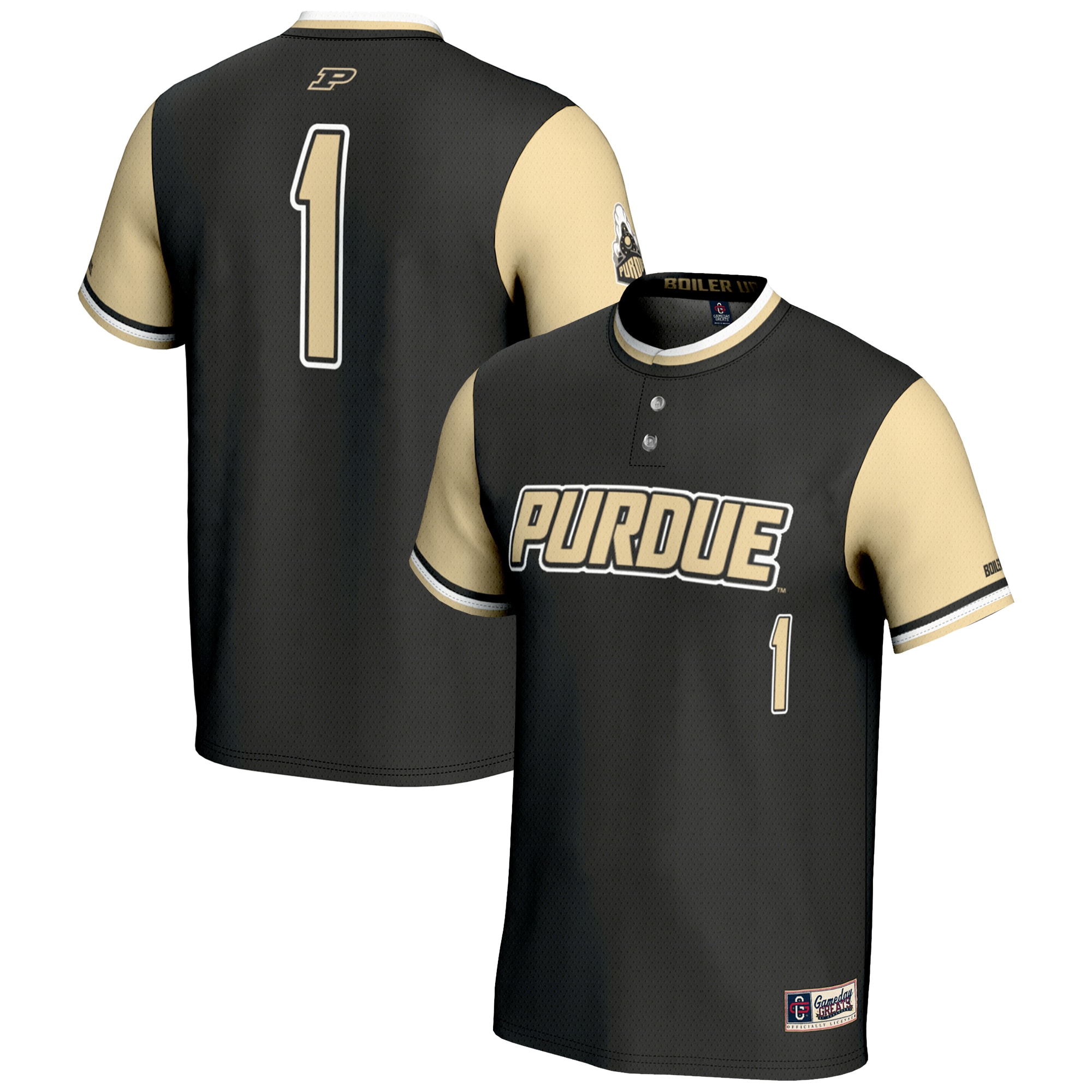 [NJP] Women's Purdue Boilermakers GameDay Greats Lightweight Softball Jersey - Gold