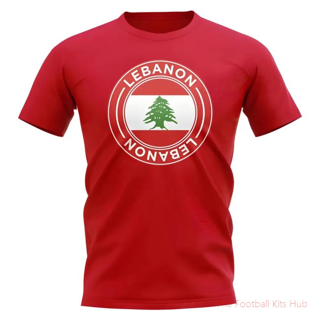 Lebanon Football Badge T-Shirt (Red)