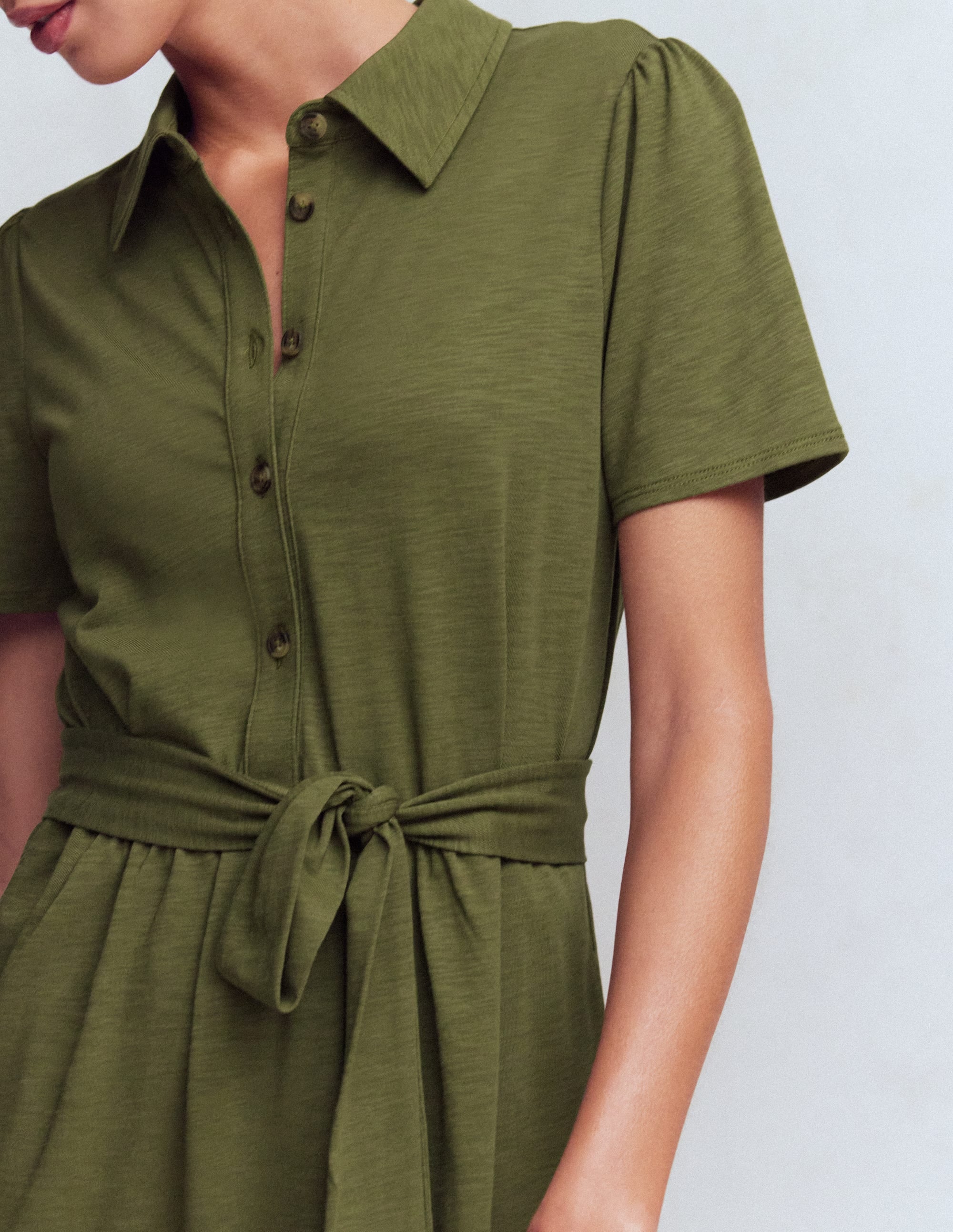 Patti Short Jersey Shirt Dress