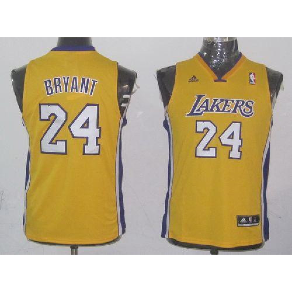 Game Day Exclusive Men's LAL #24 Kobe Yellow Basketball Jersey