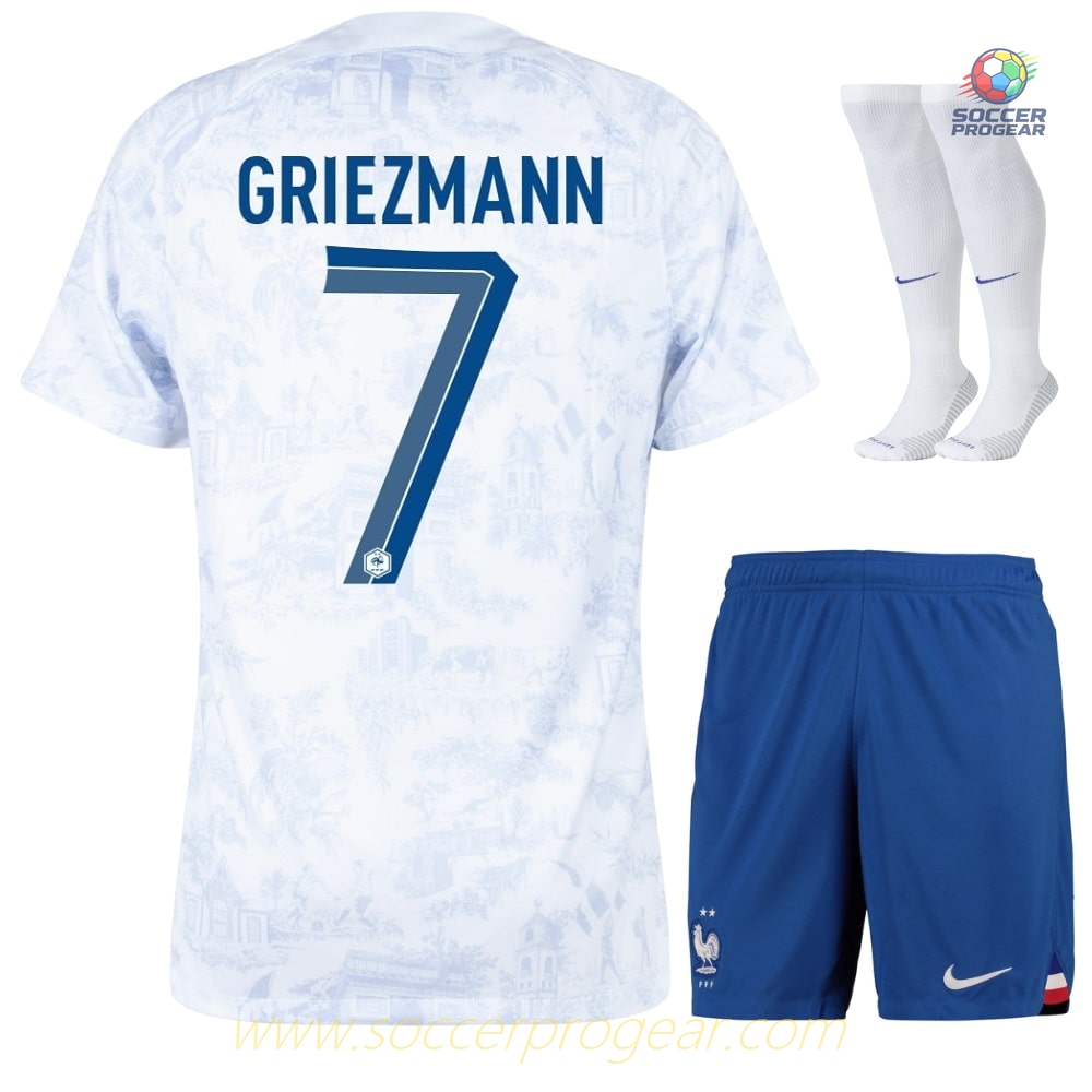 French National Team Away Football Team Jersey 2022 World Cup Griezmann