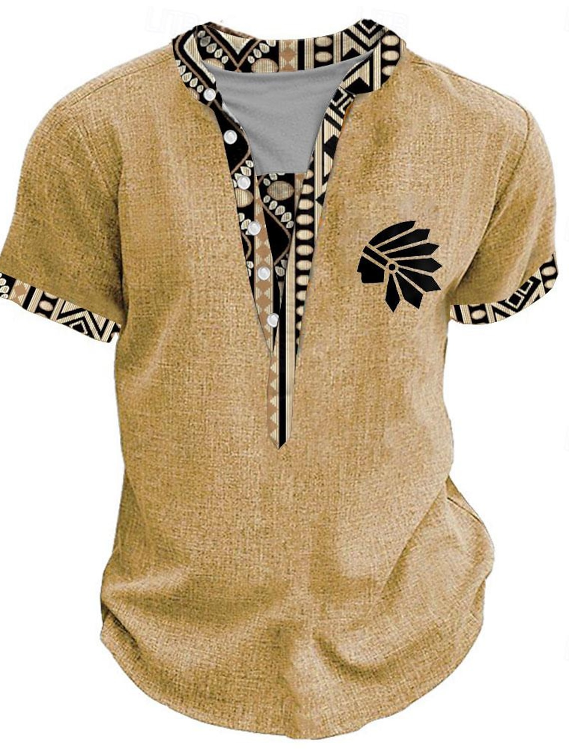 Men's Graphic Geometric Pattern Shorts Summer Beach Mid Waist Designer