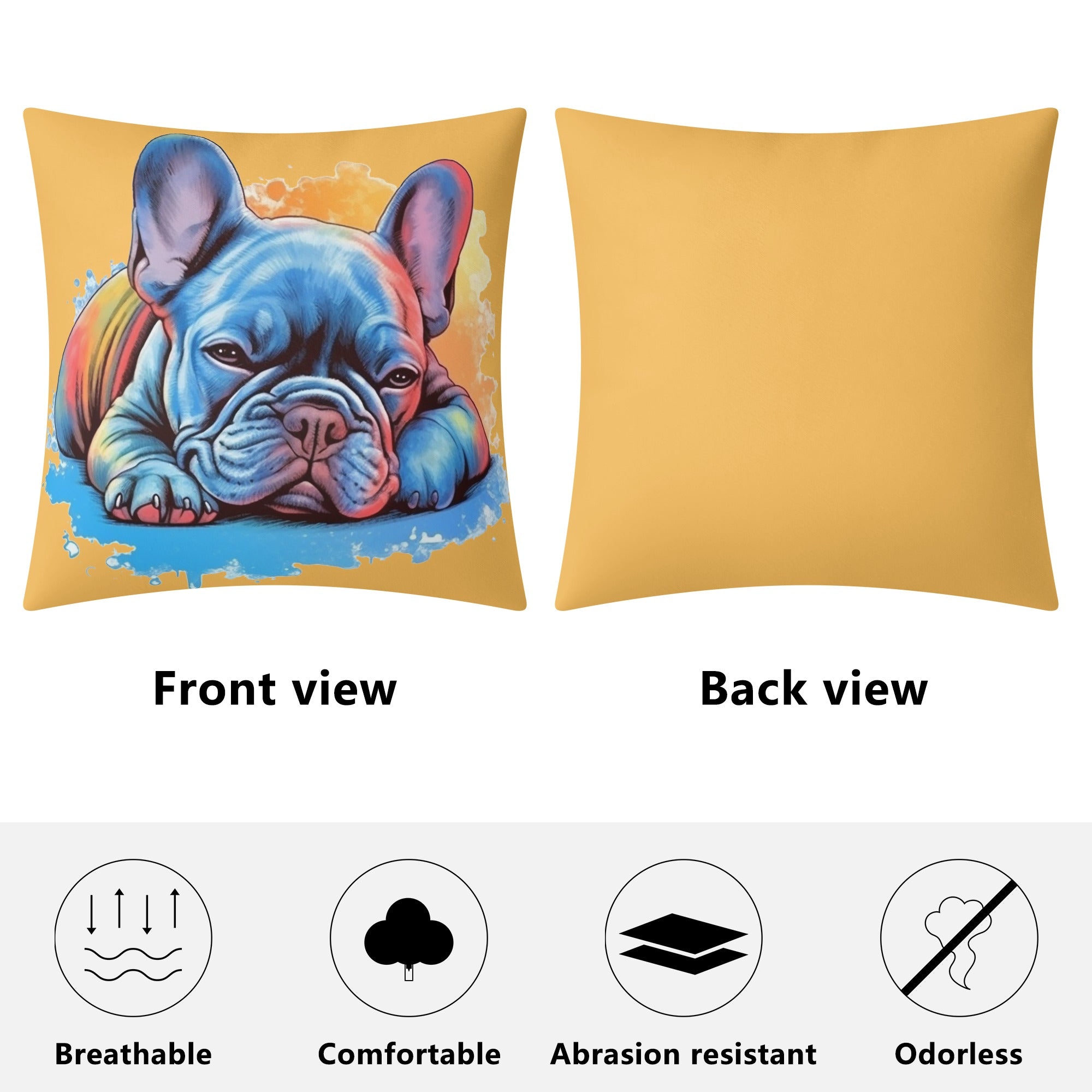 French Bulldog Lazy Frenchie Pillow Cover Cute Frenchie Essential