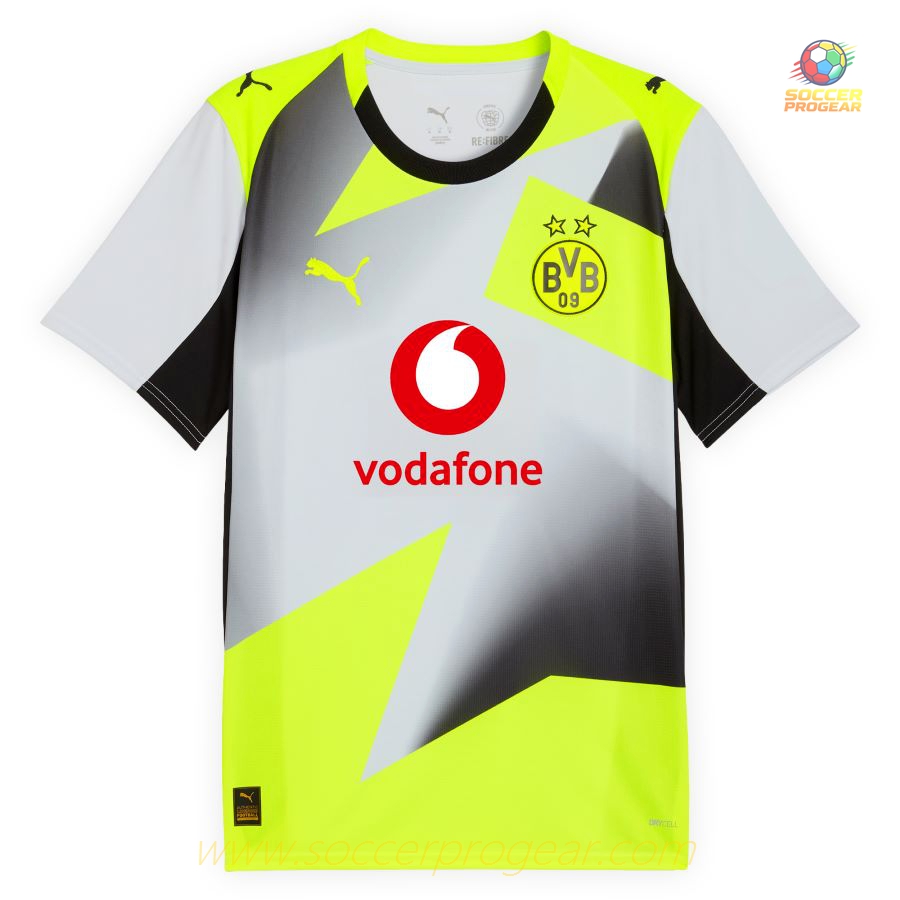 Team Football Jersey Soccer Uniform Kids Edition BVB Dortmund Away 2025-2026 Season