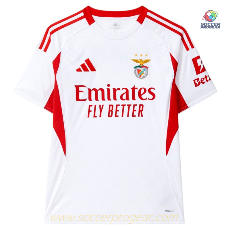 Benfica Away Soccer Football Jersey 2025-2026 Season White