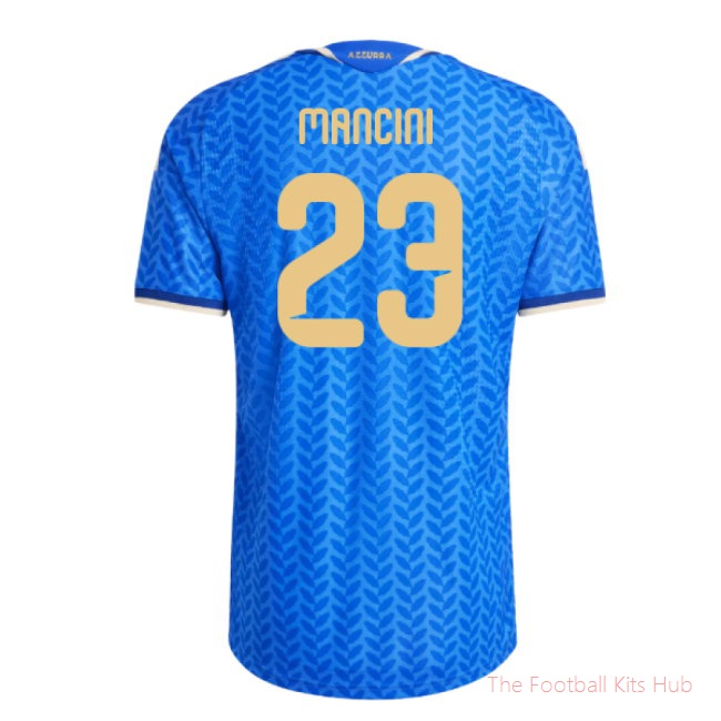 2026-2027 Italy Authentic Home Shirt (Mancini 23)