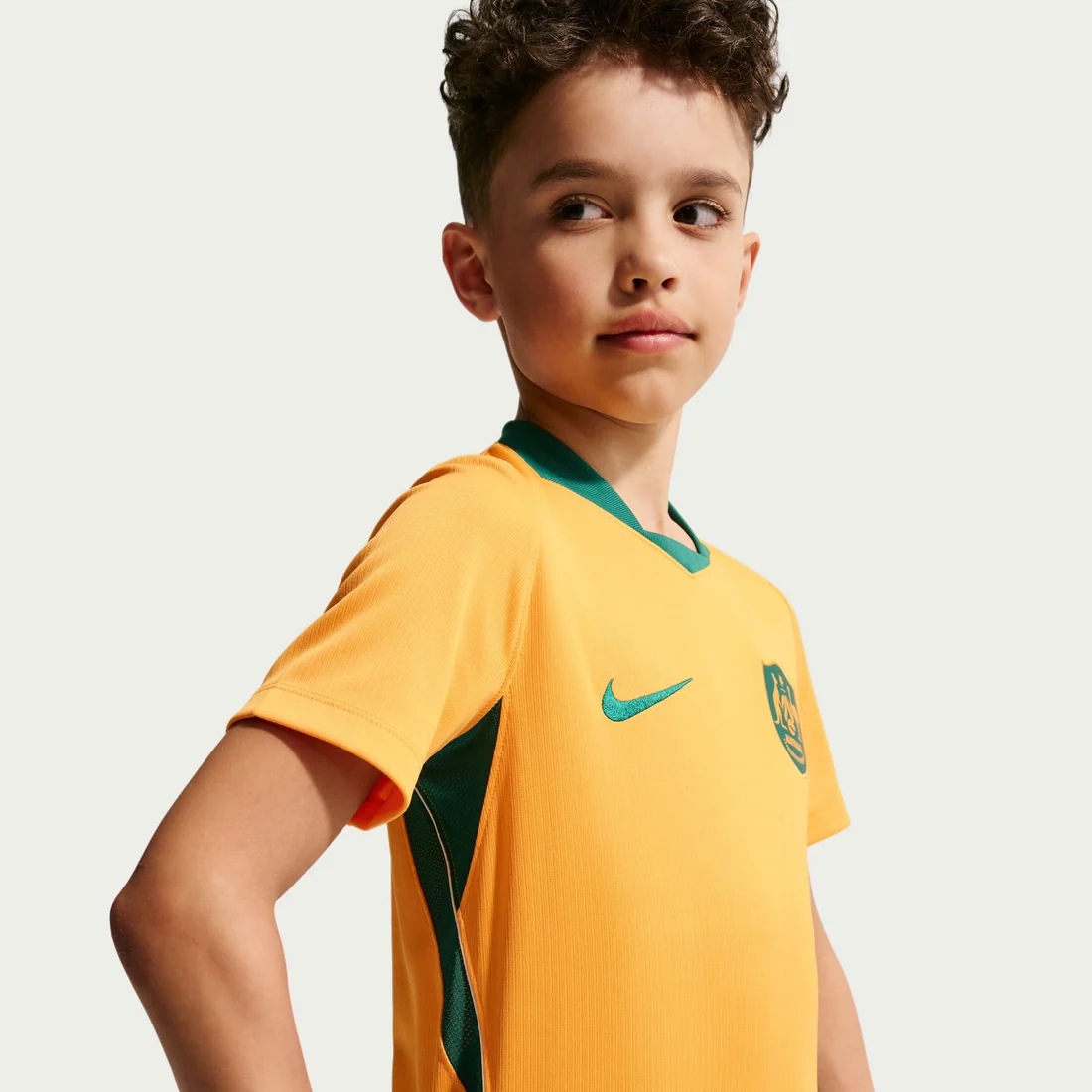 Australia 2026 Home Youth Jersey - Socceroos Gold Junior Kit
