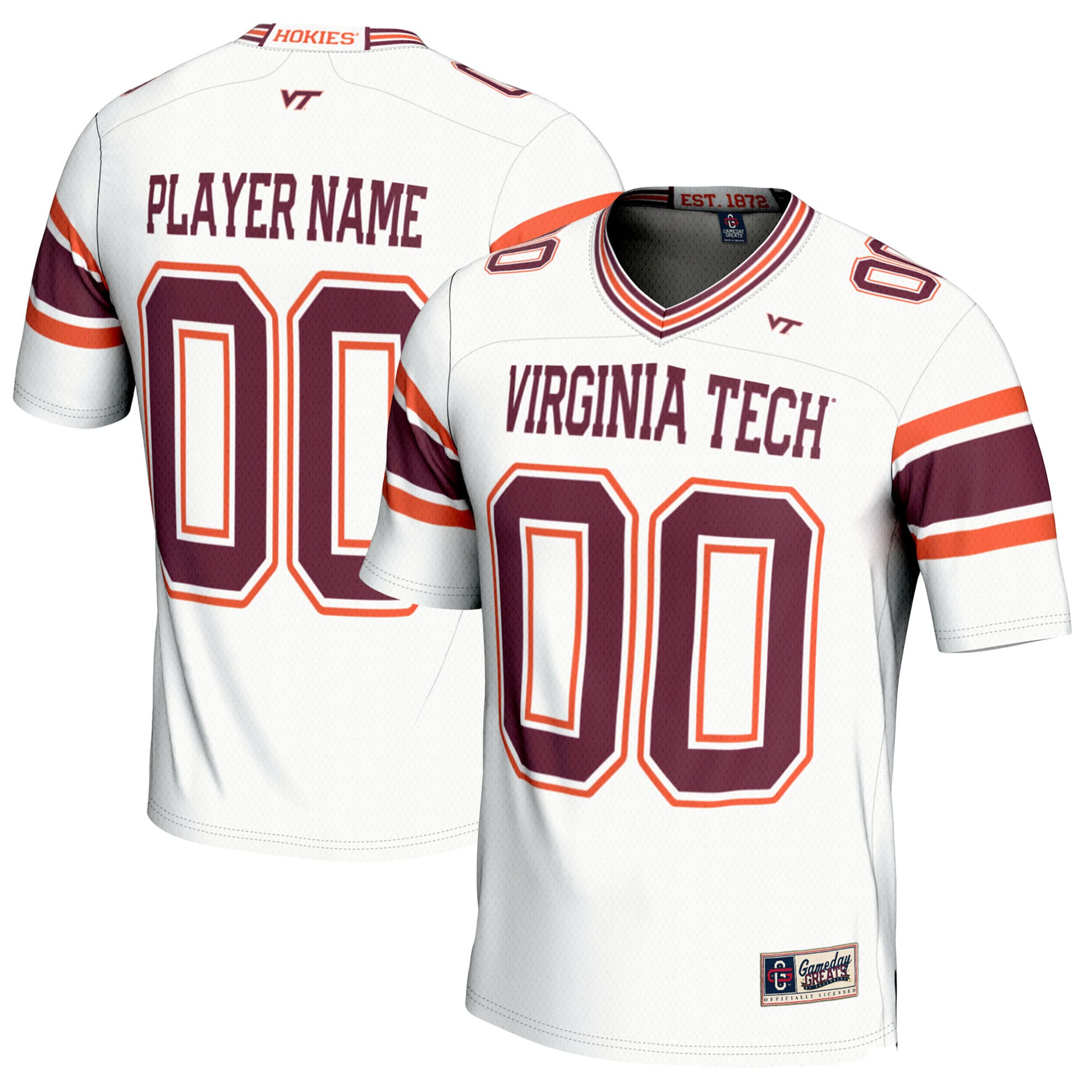 [NJP] Women's Virginia Tech Hokies GameDay Greats NIL Pick-A-Player Football Jersey - White