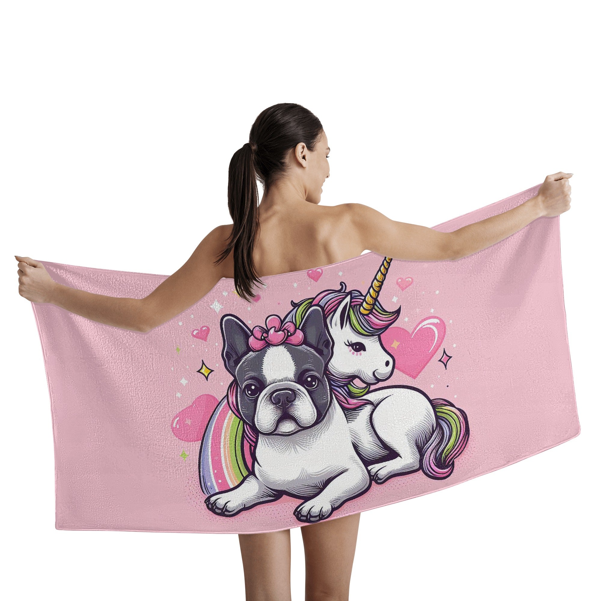 French Bulldog Coco Bath Towel Cute Frenchie Essential