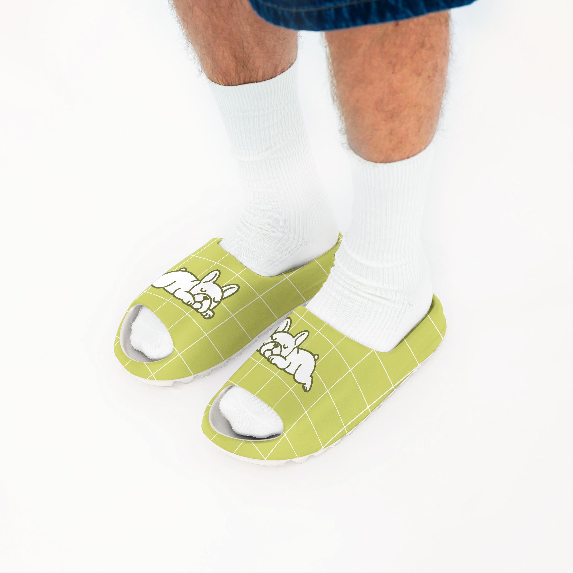 Premium Teeny - Frenchie Lover Slide Sandals Pet Owner Apparel