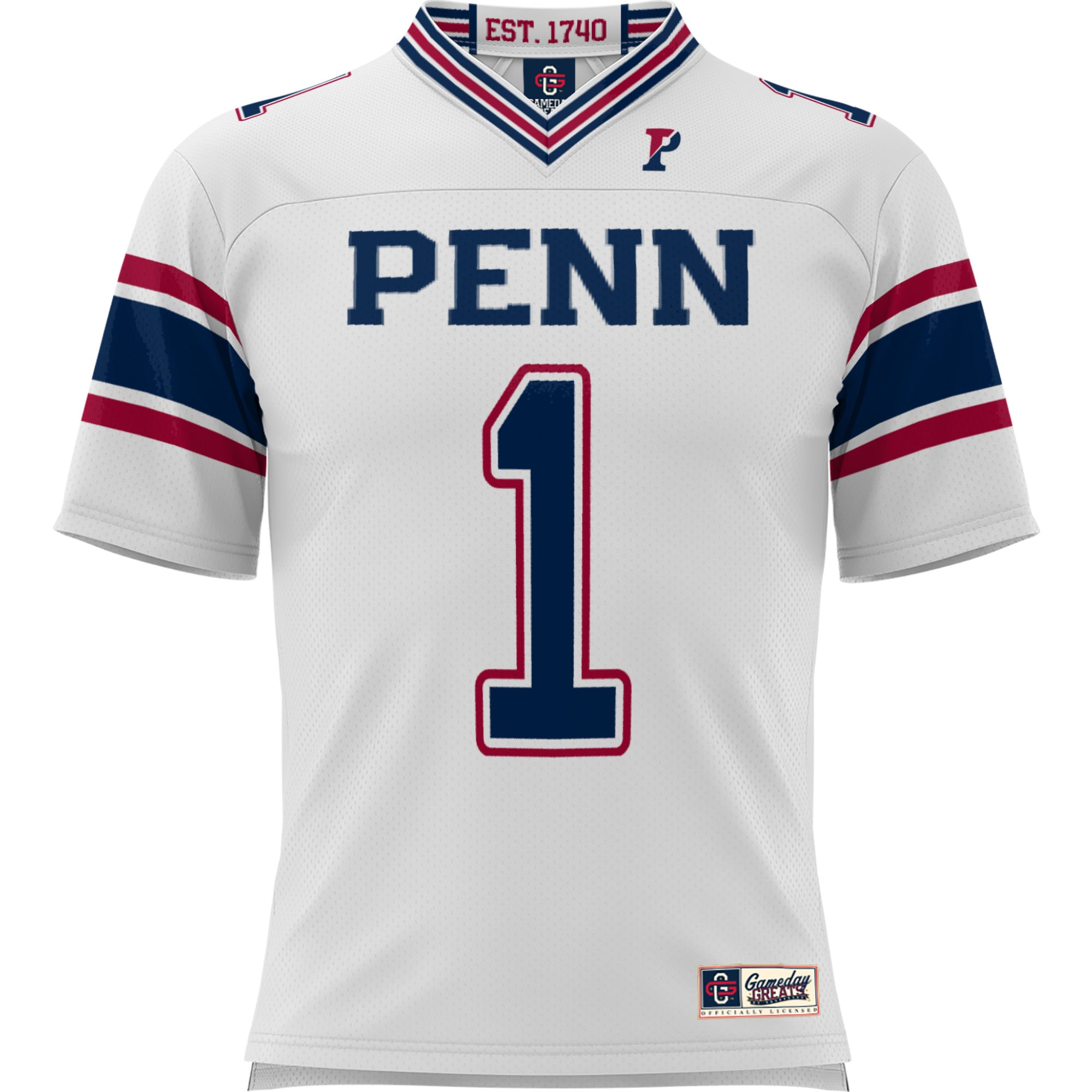 #1 Pennsylvania Quakers GameDay Greats Youth Football Jersey - White