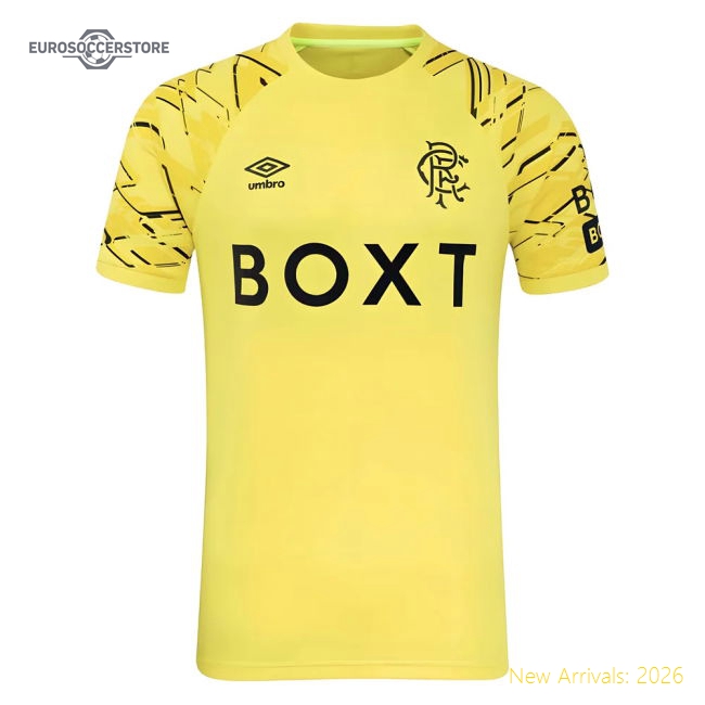 2025-2026 Rangers Home Goalkeeper Shirt (Yellow) - Kids