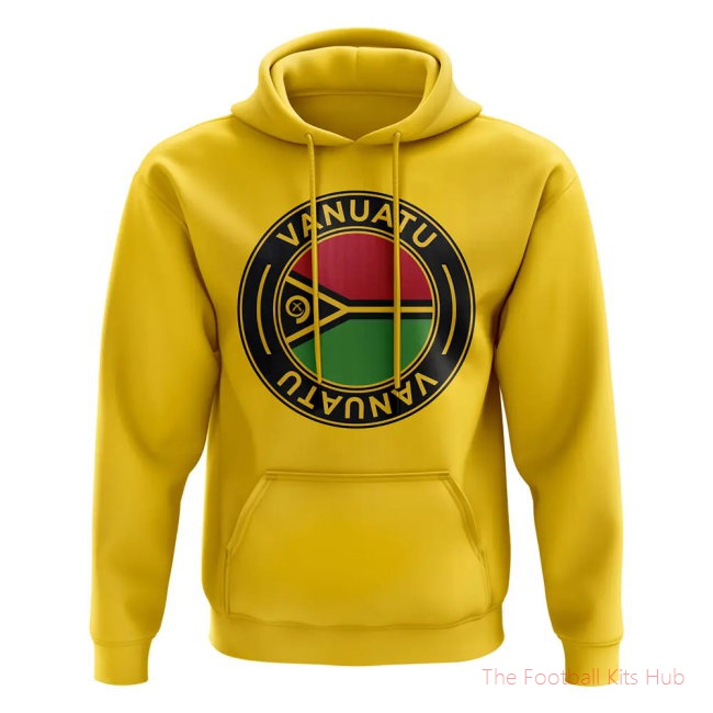 Men Vanuatu Football Badge Hoodie (Yellow)