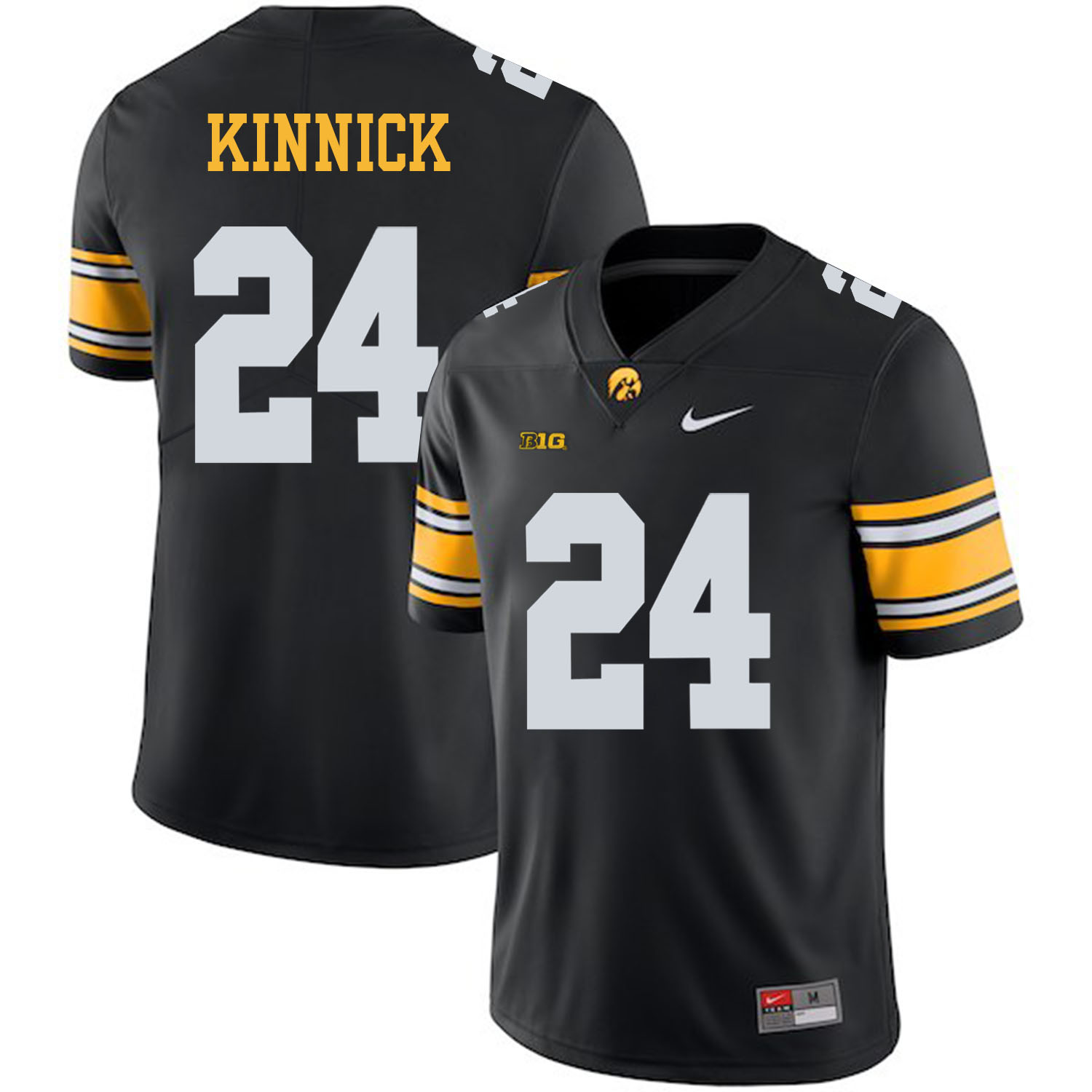 Men's None Nile Kinnick #24 alternate jersey Black 2024 moisture